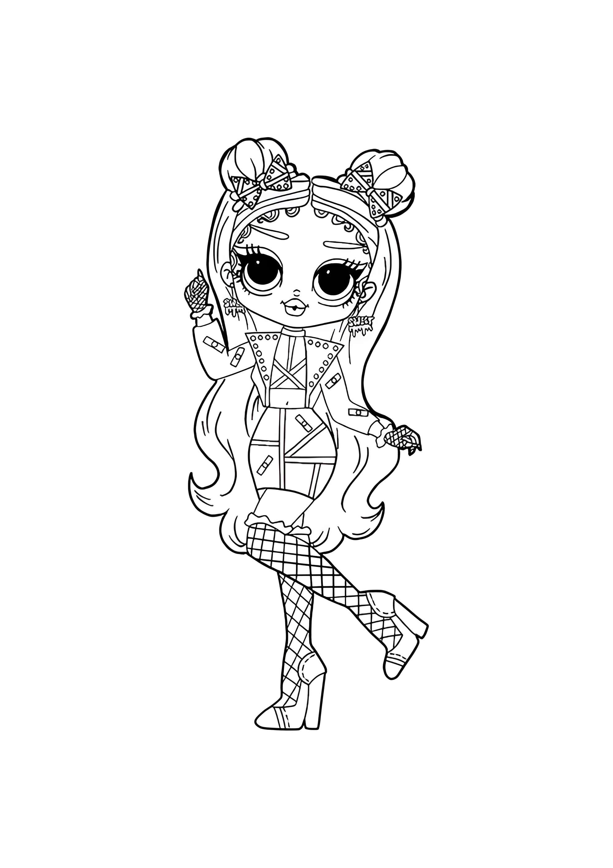 Раскраска ЛОЛ ОМГ Бонни