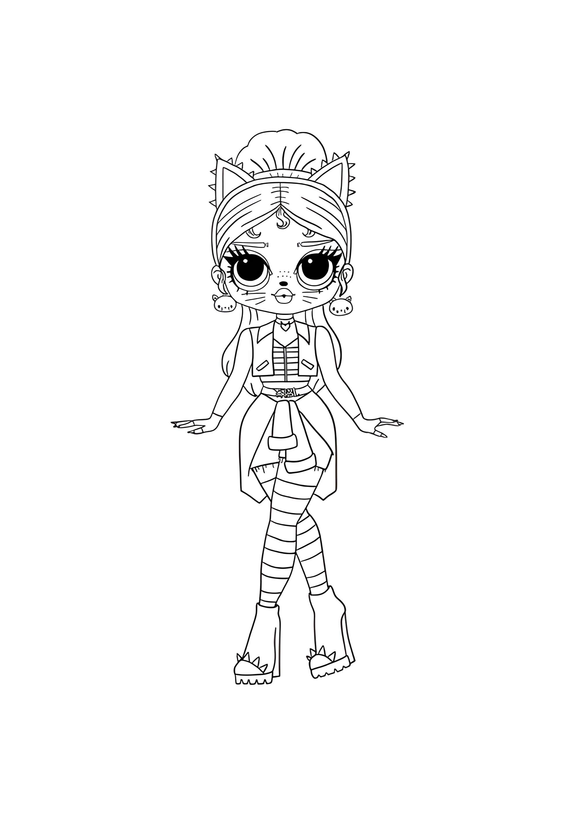 Раскраска ЛОЛ ОМГ Бунтарка