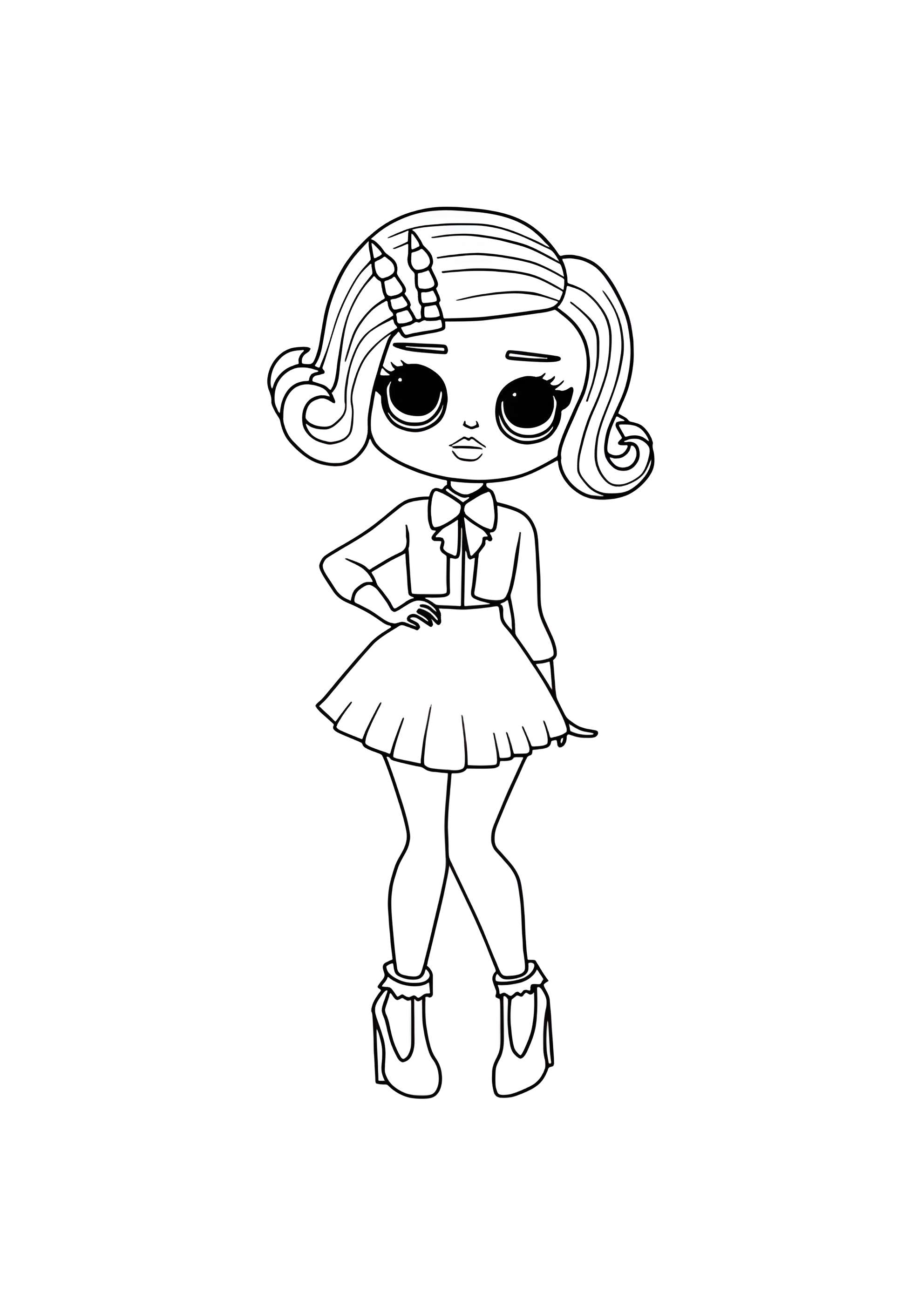 Раскраска ЛОЛ ОМГ Девушка-аристократка