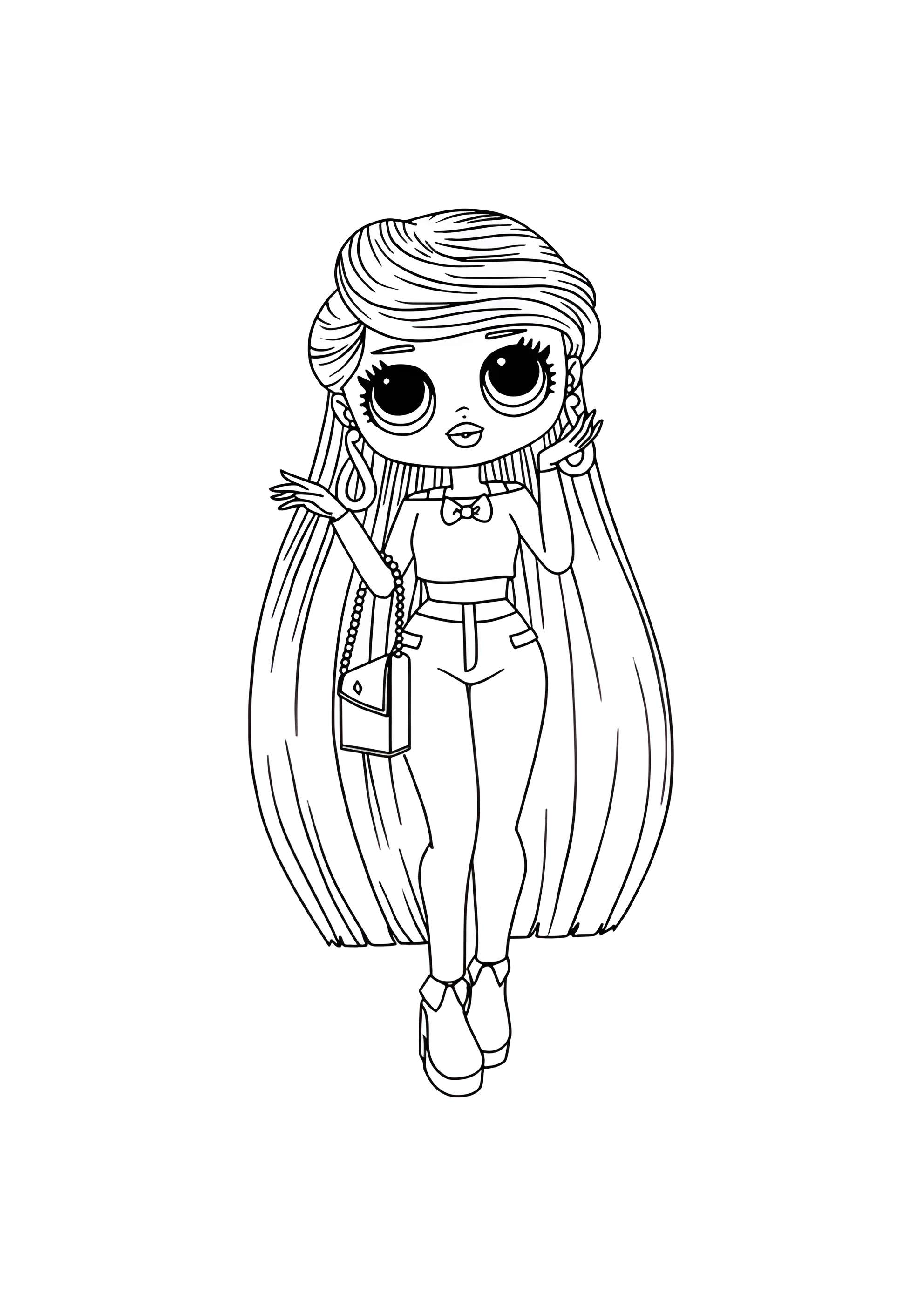 Раскраска ЛОЛ ОМГ девушка Лара