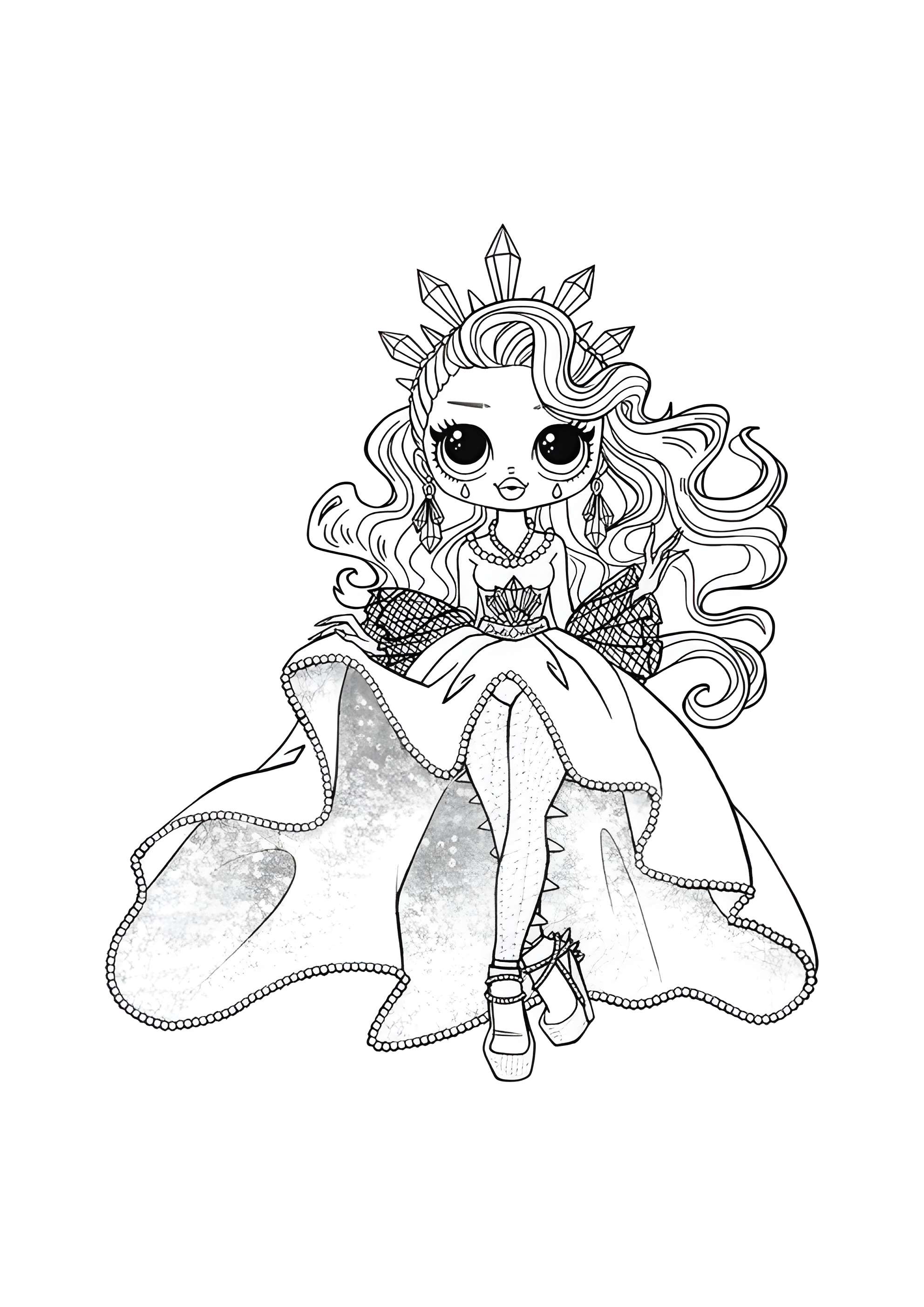 Раскраска ЛОЛ ОМГ Хрустальная Звезда