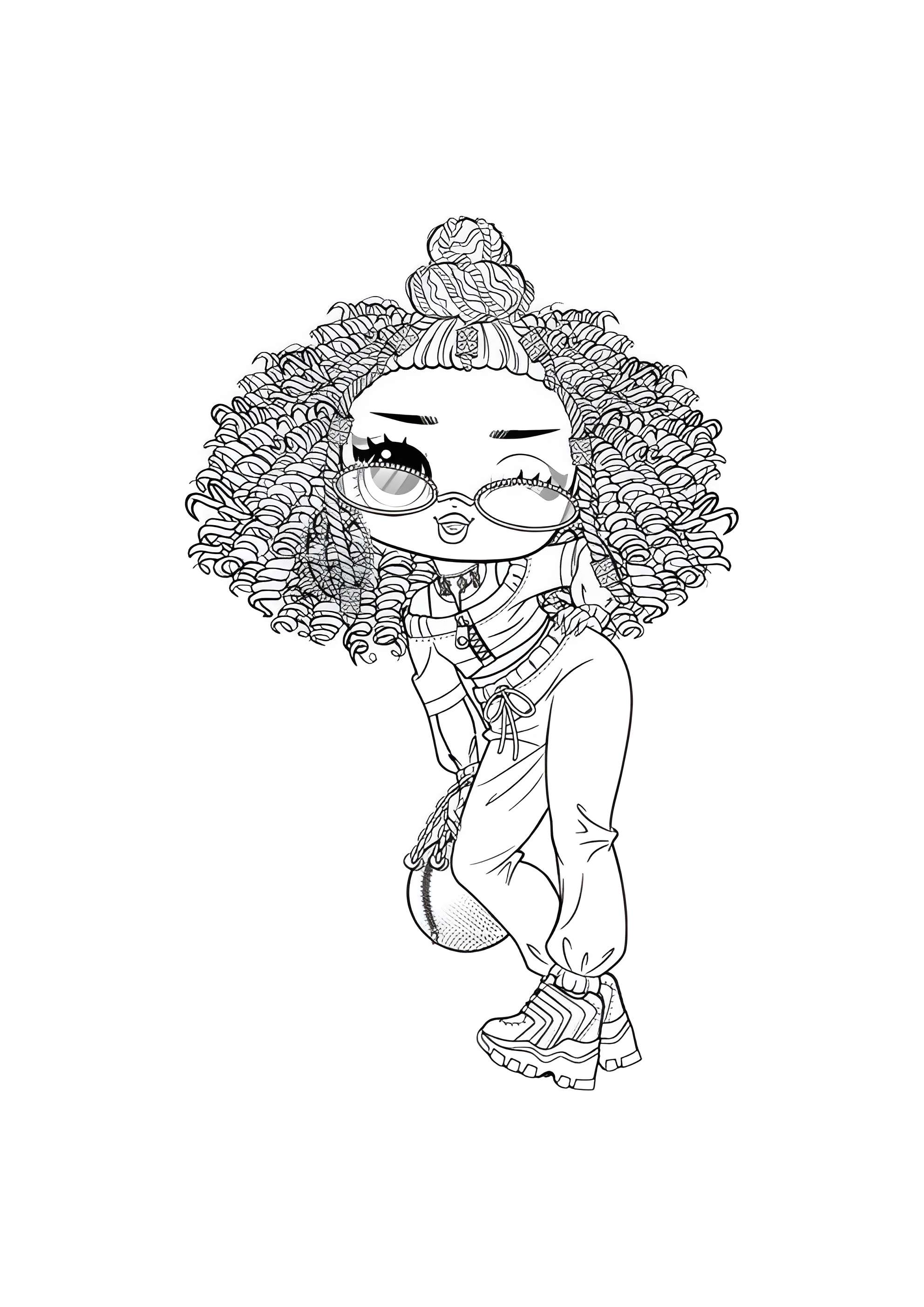 Раскраска ЛОЛ ОМГ Хупс Кьюти