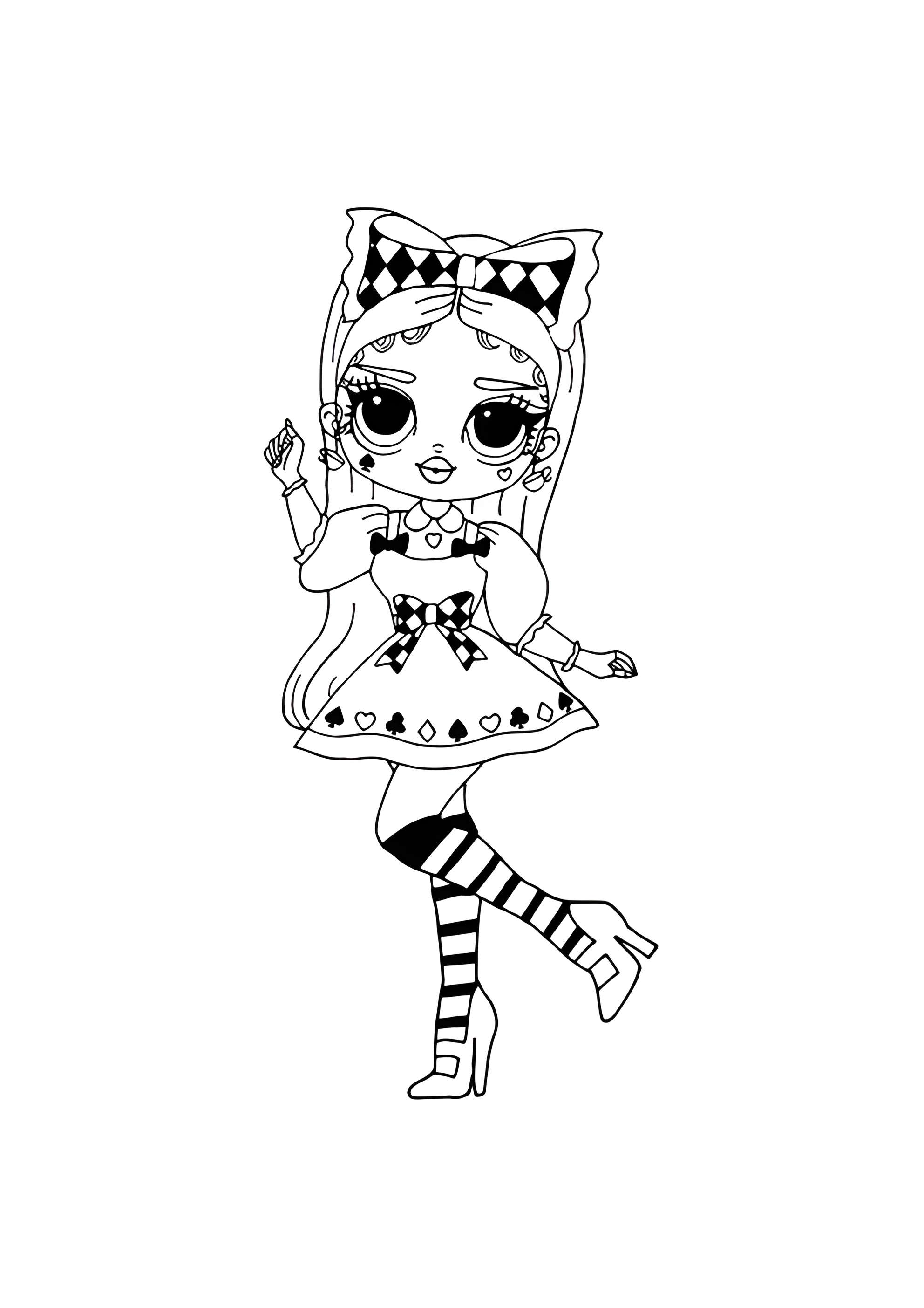 Раскраска ЛОЛ ОМГ Кьюриоз Кью Ти