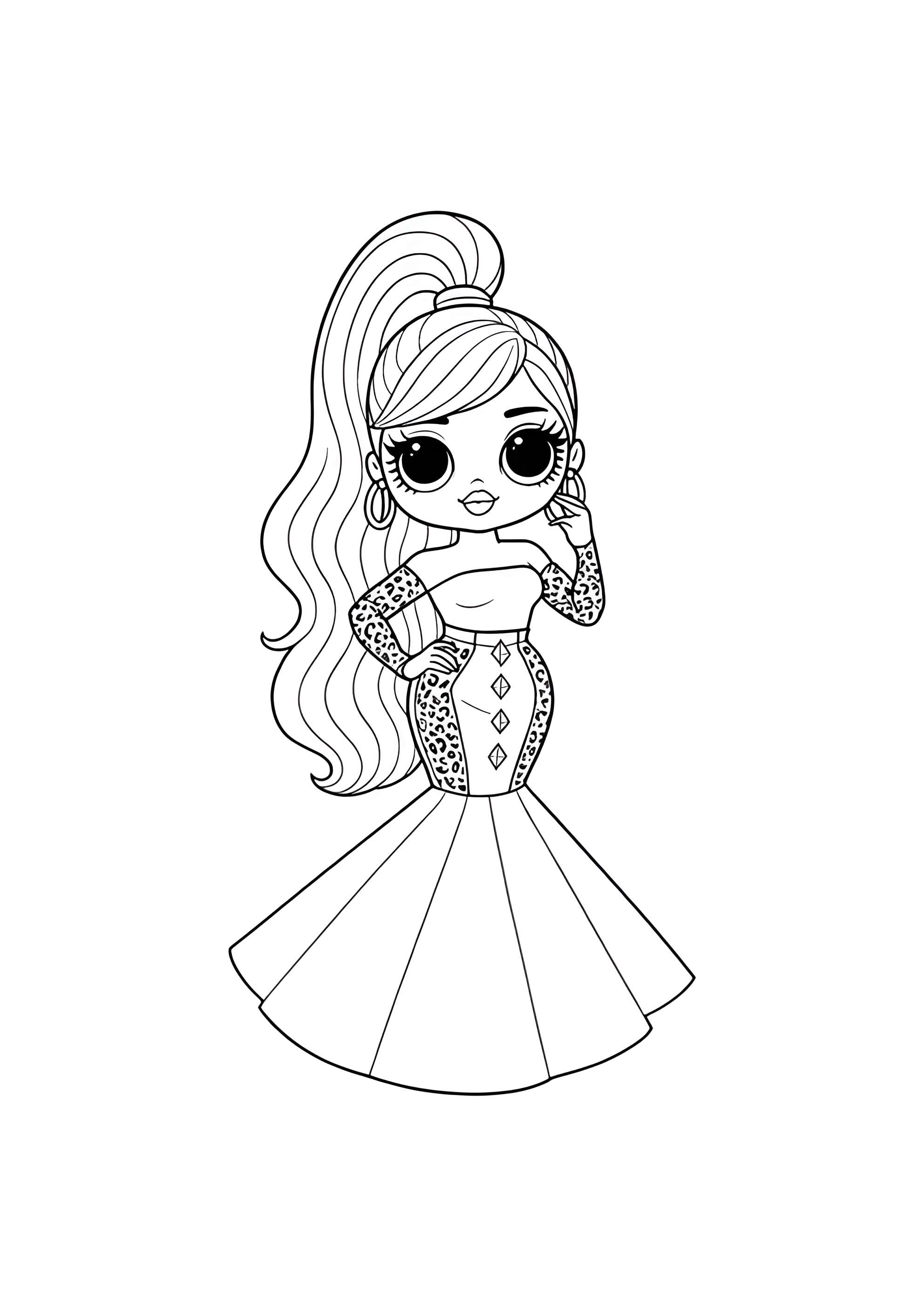 Раскраска ЛОЛ ОМГ Леди Дива