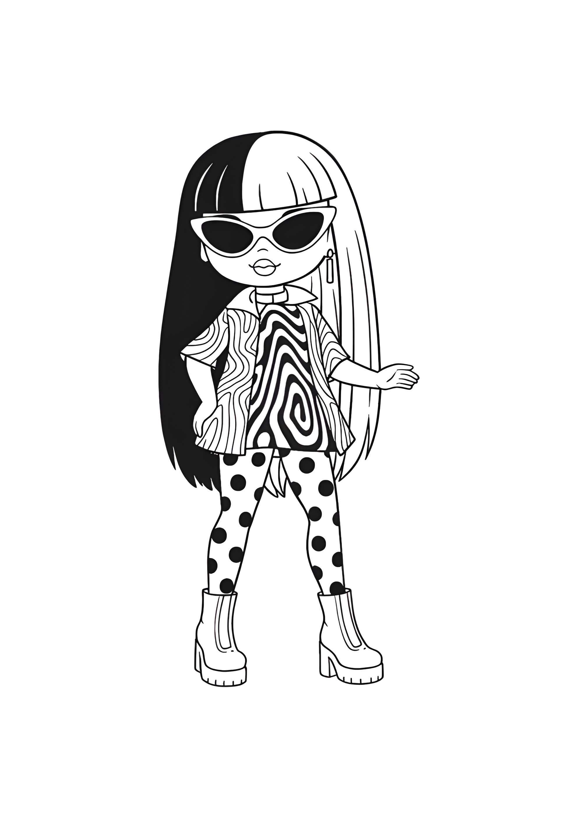 Раскраска ЛОЛ ОМГ малышка Груви