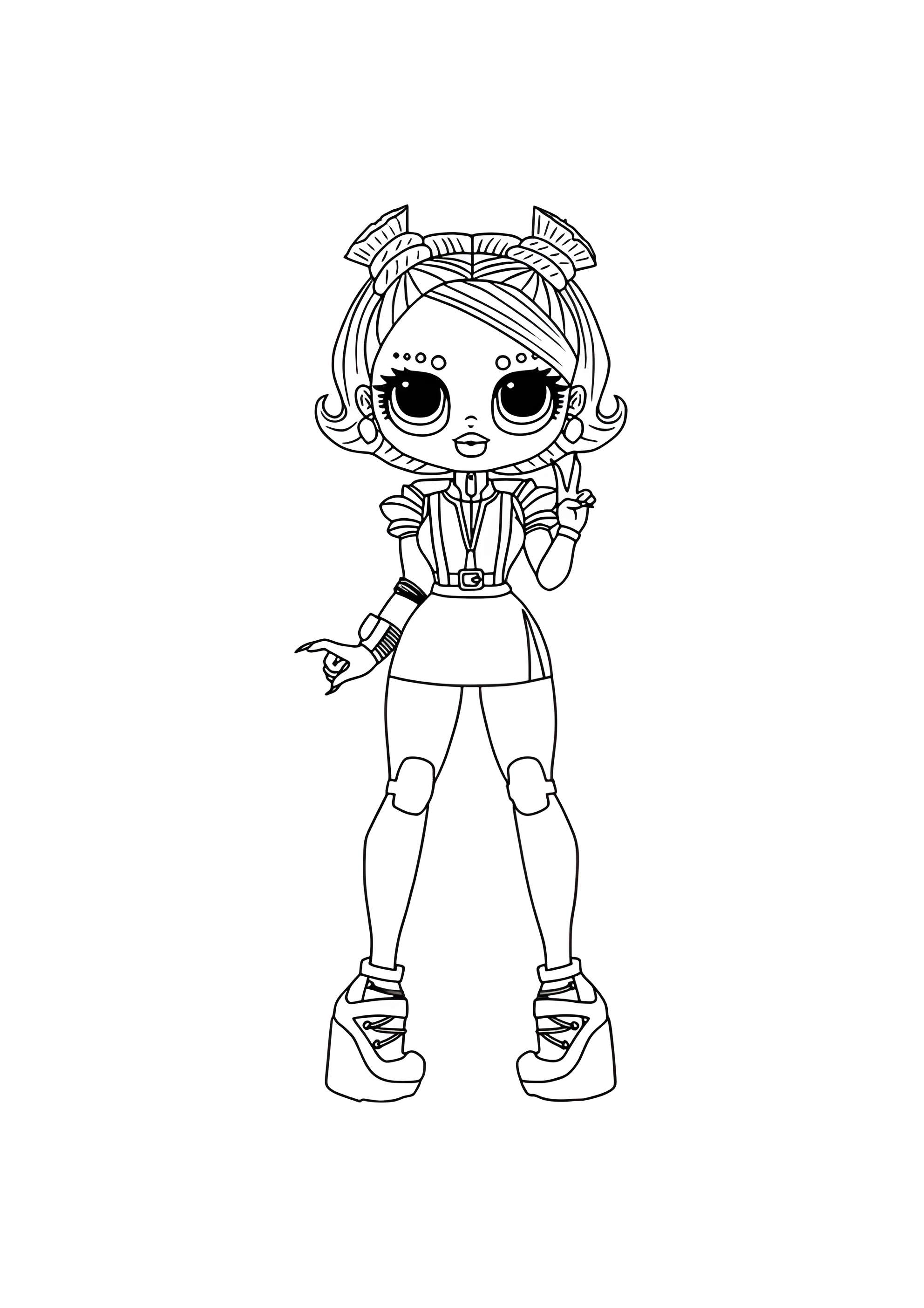 Раскраска ЛОЛ ОМГ малышка Стеллар