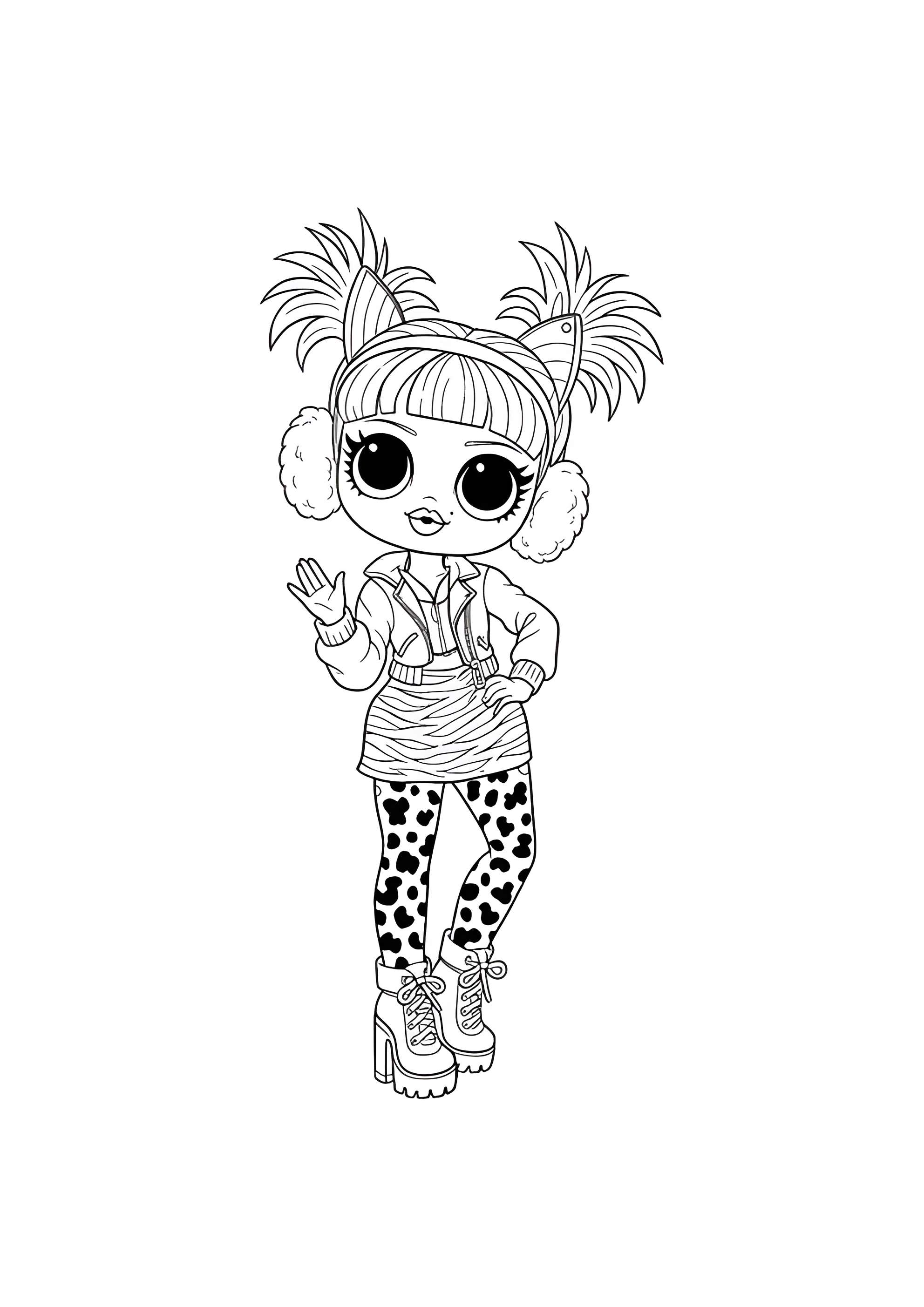 Раскраска ЛОЛ ОМГ Мисс Мяу