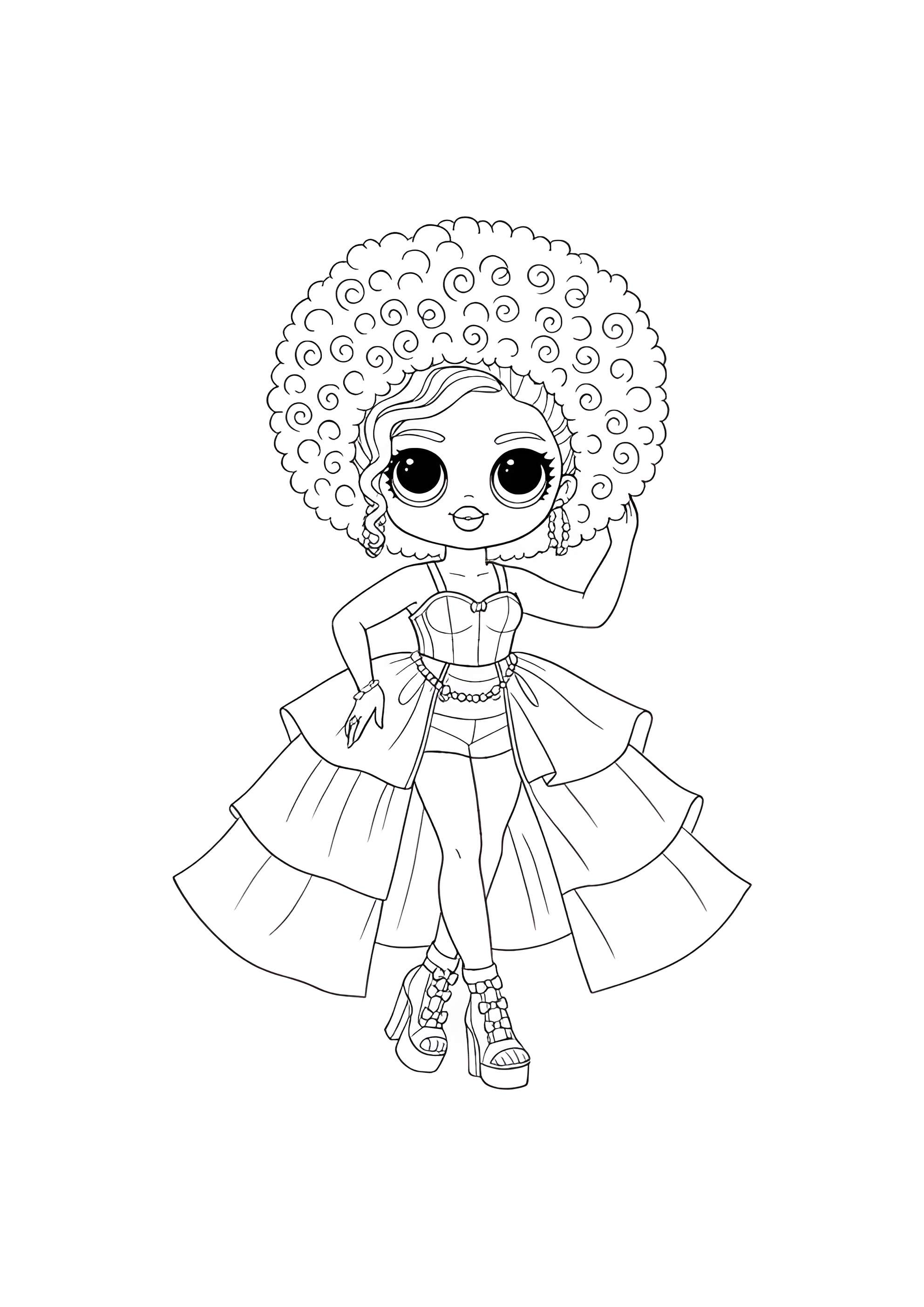 Раскраска ЛОЛ ОМГ Мисс Селебрейт