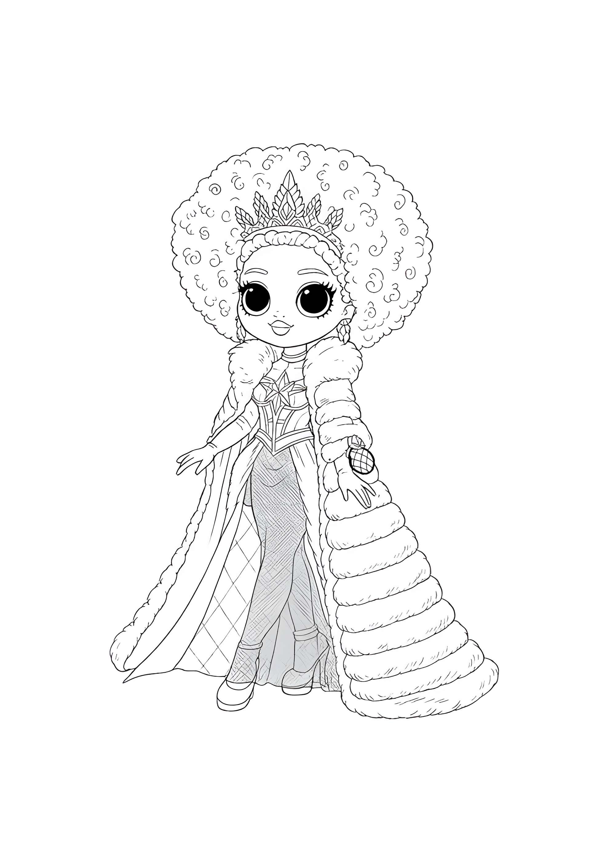 Раскраска ЛОЛ ОМГ Най Квин