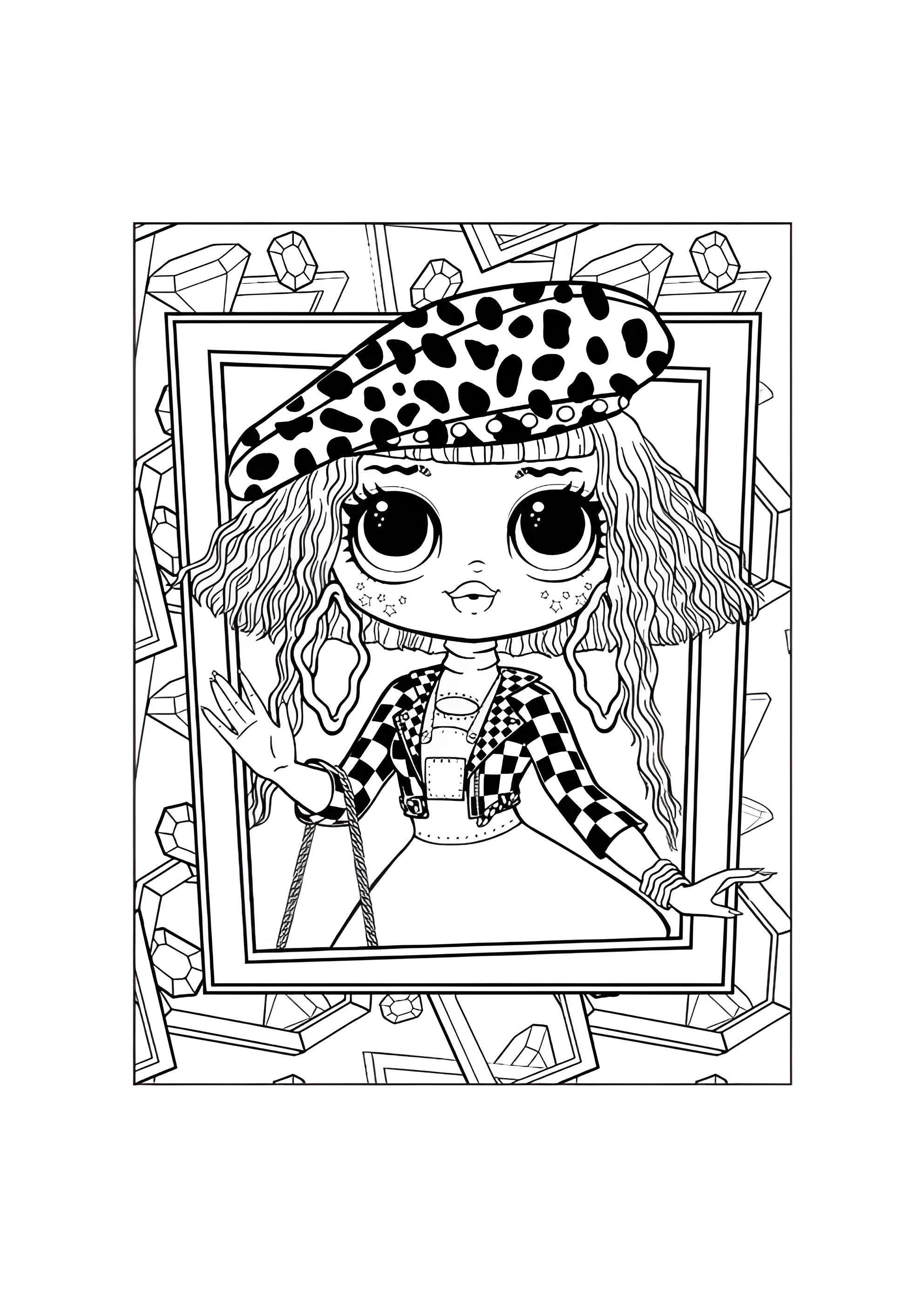 Раскраска ЛОЛ ОМГ Неонлишс в рамке