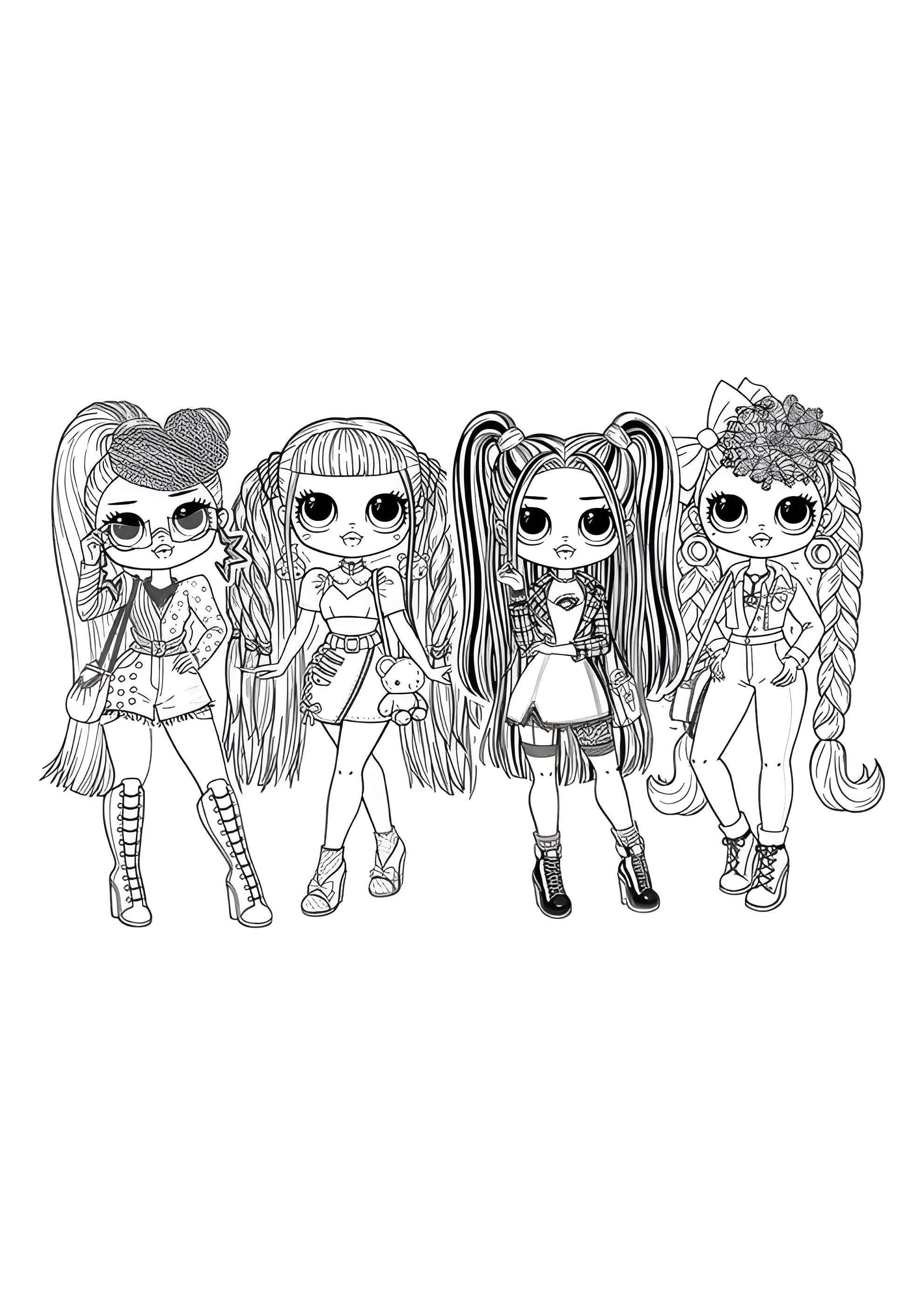 Раскраска ЛОЛ ОМГ подружки
