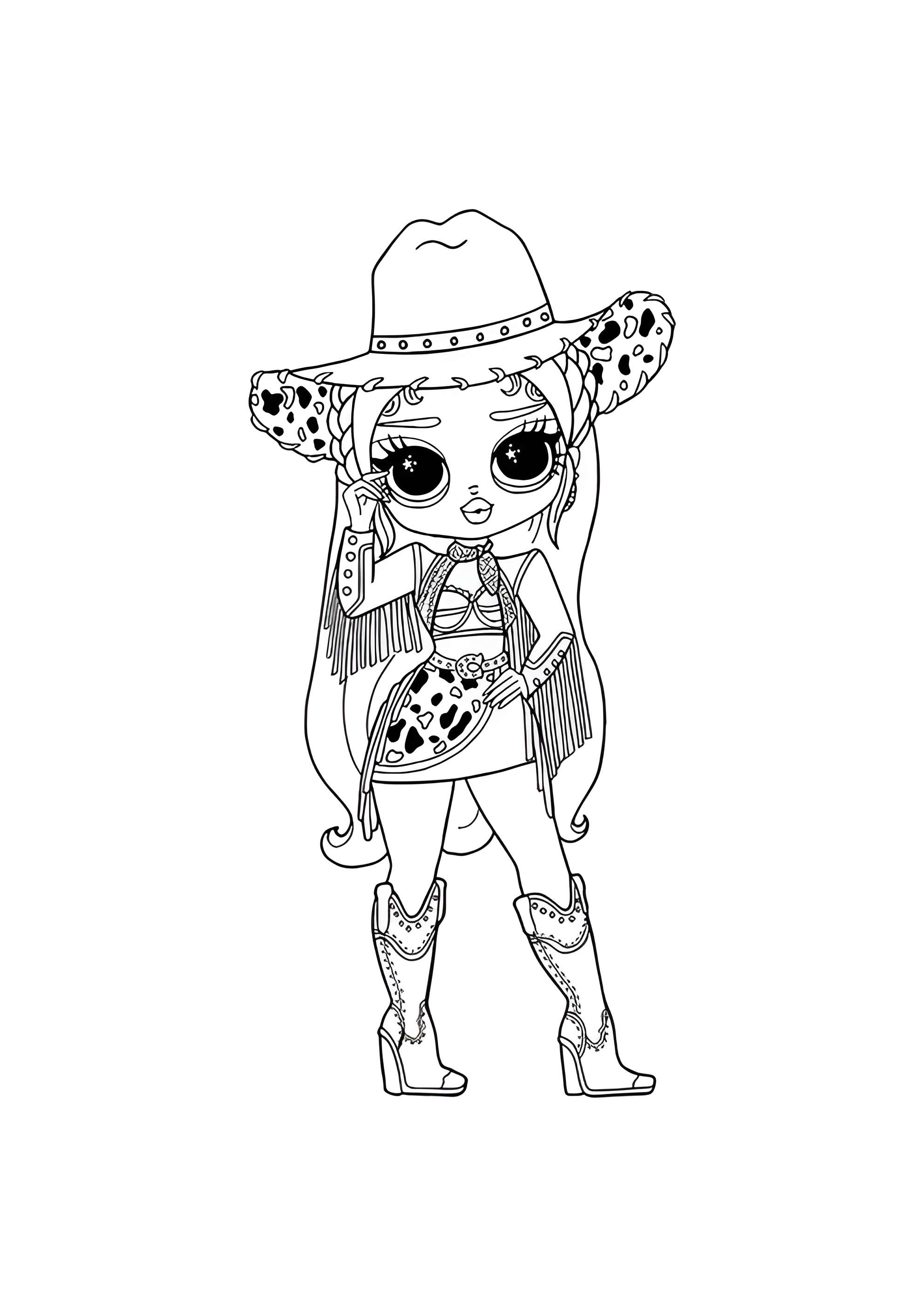 Раскраска ЛОЛ ОМГ роскошная Люкси