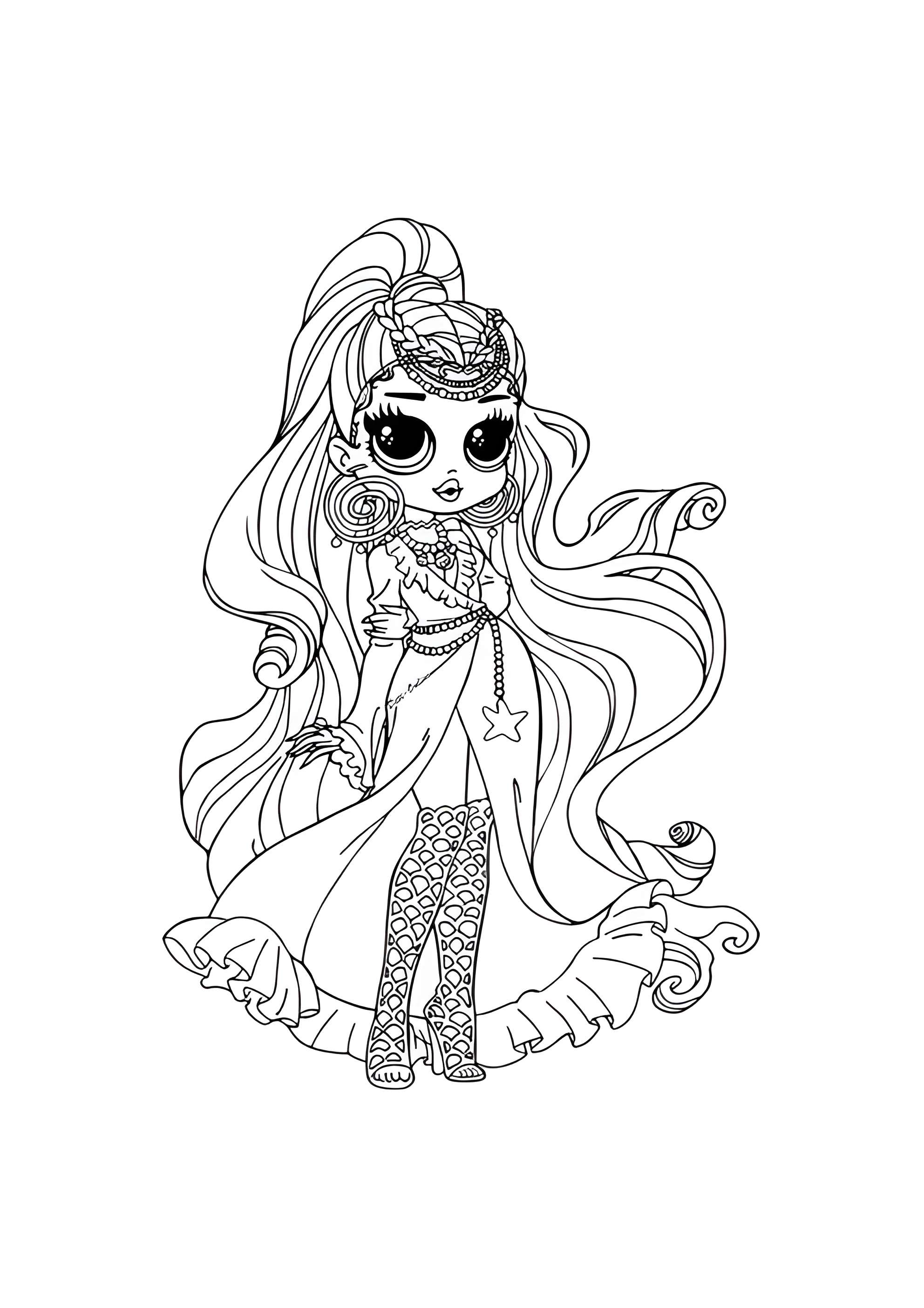 Раскраска ЛОЛ ОМГ Русалка