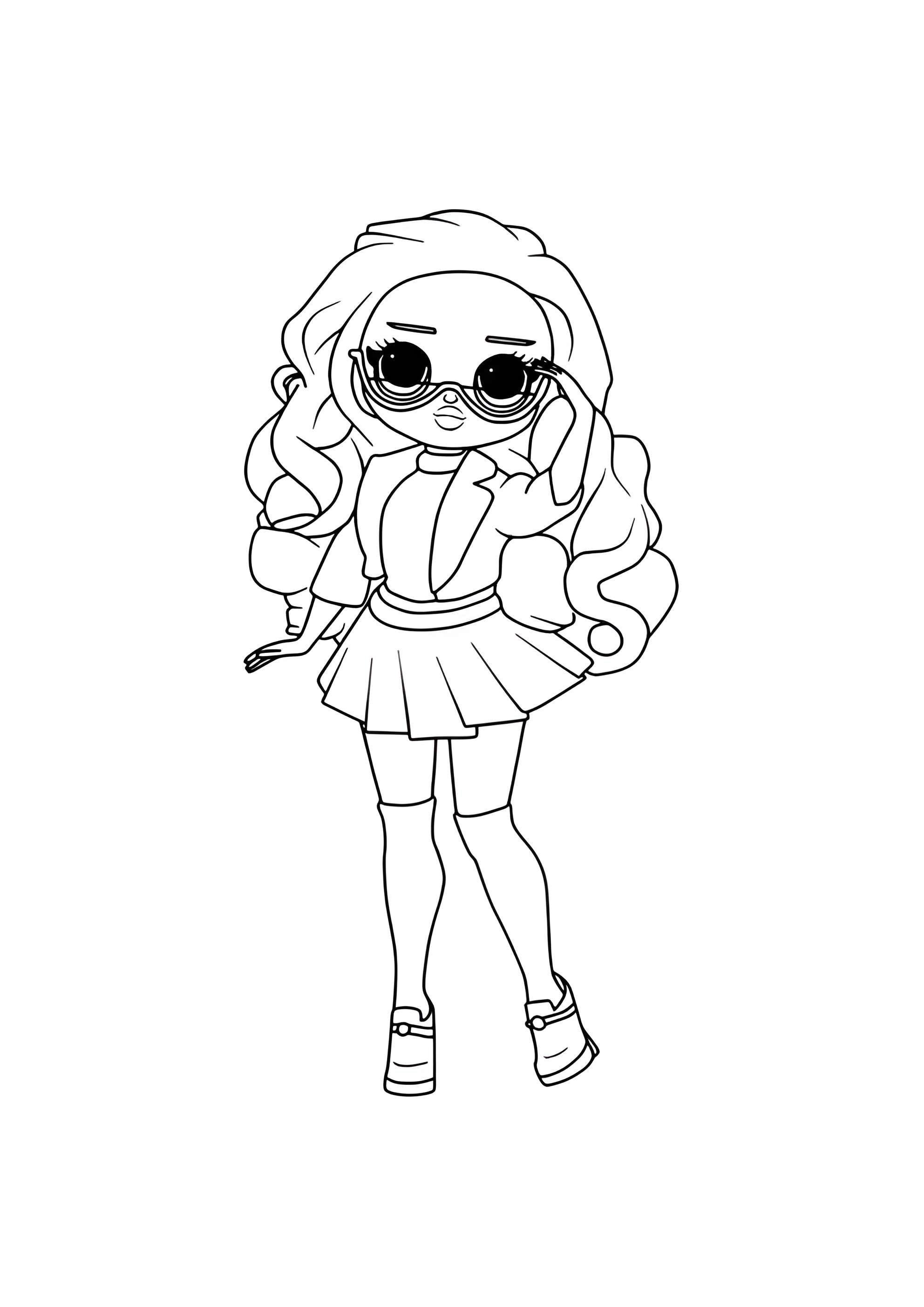 Раскраска ЛОЛ ОМГ школьный репортёр
