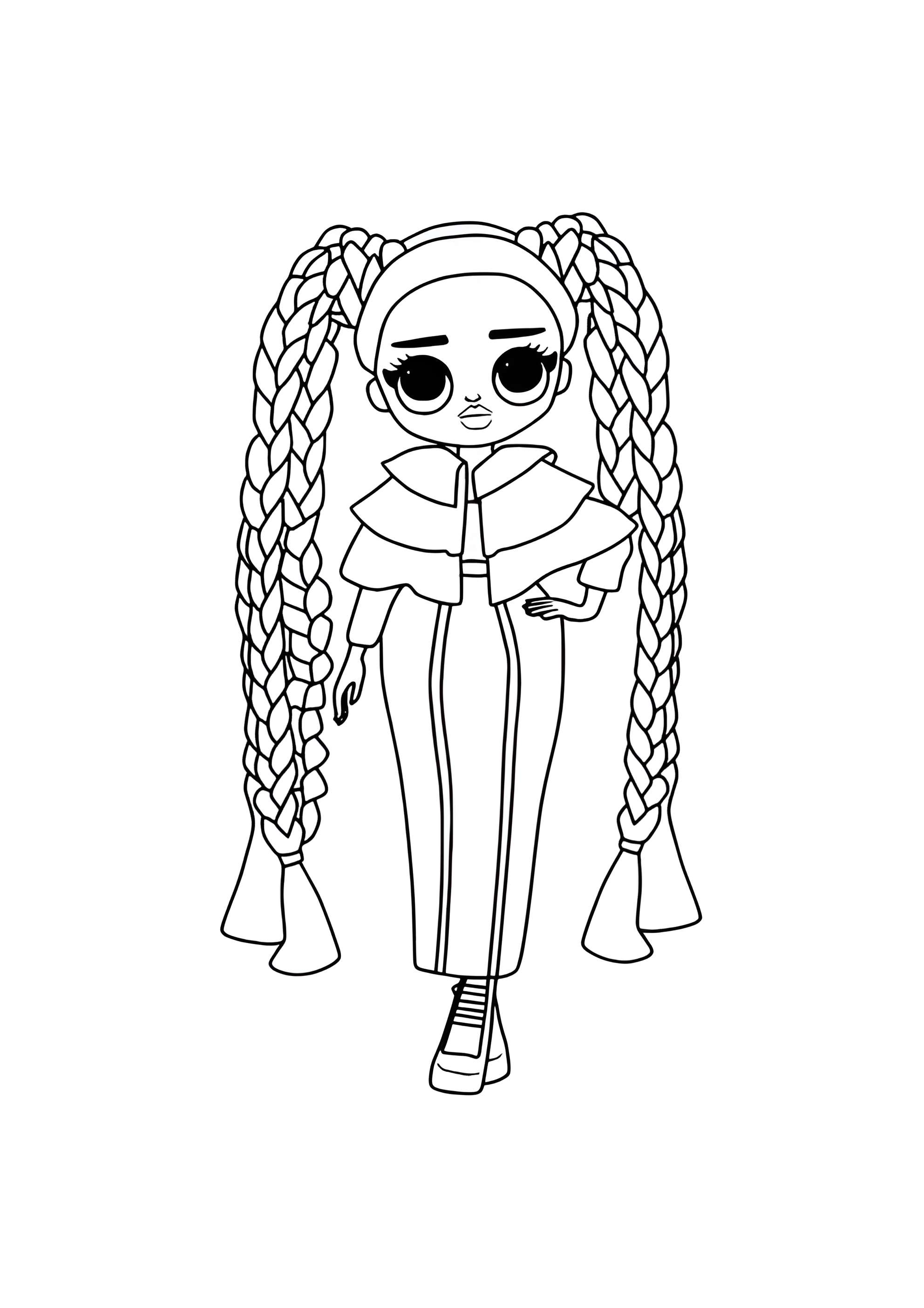 Раскраска ЛОЛ ОМГ старшая сестра Блеск