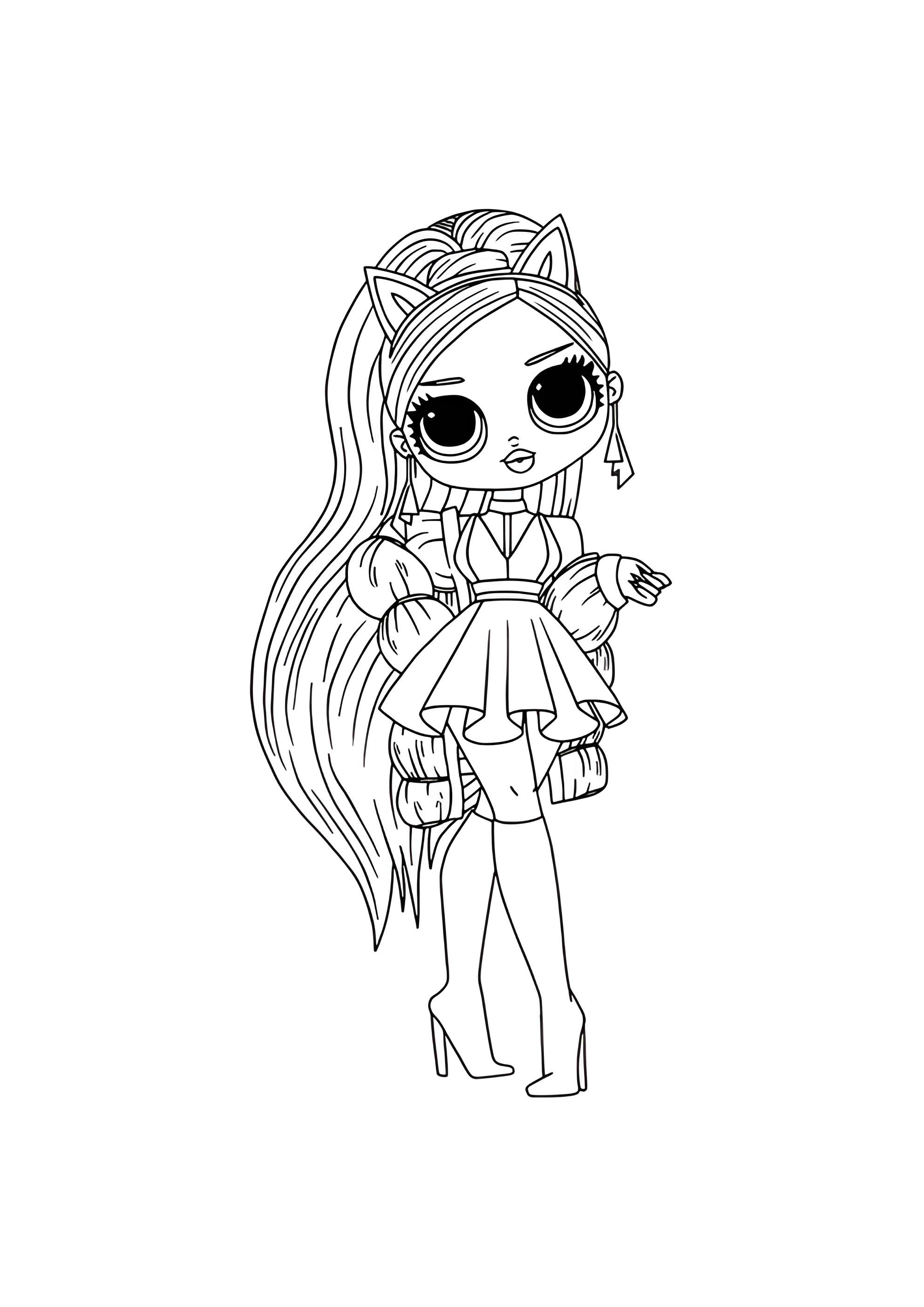 Раскраска ЛОЛ ОМГ старшая сестра Муррр