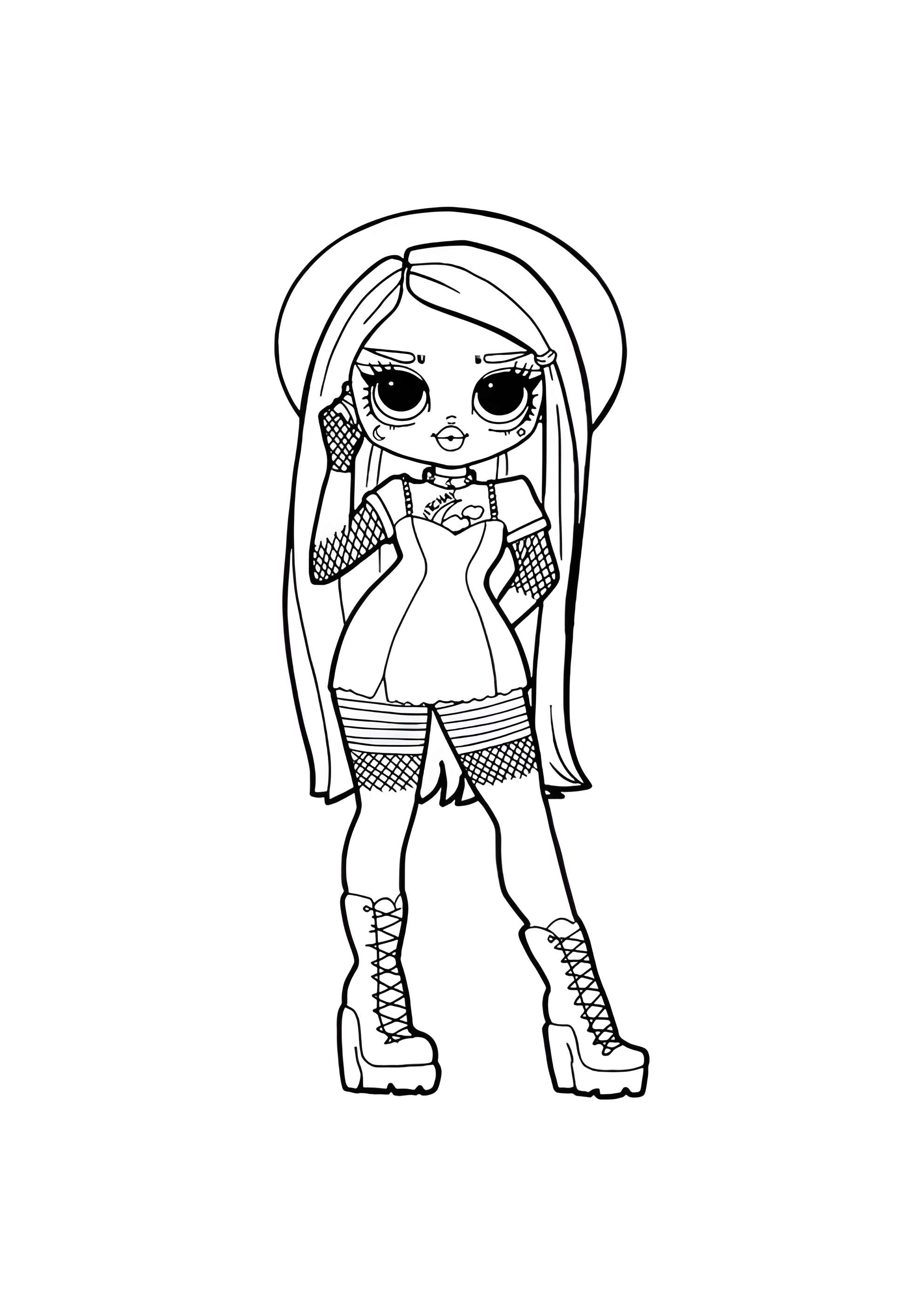 Раскраска ЛОЛ ОМГ ведьмочка Витчай бэби