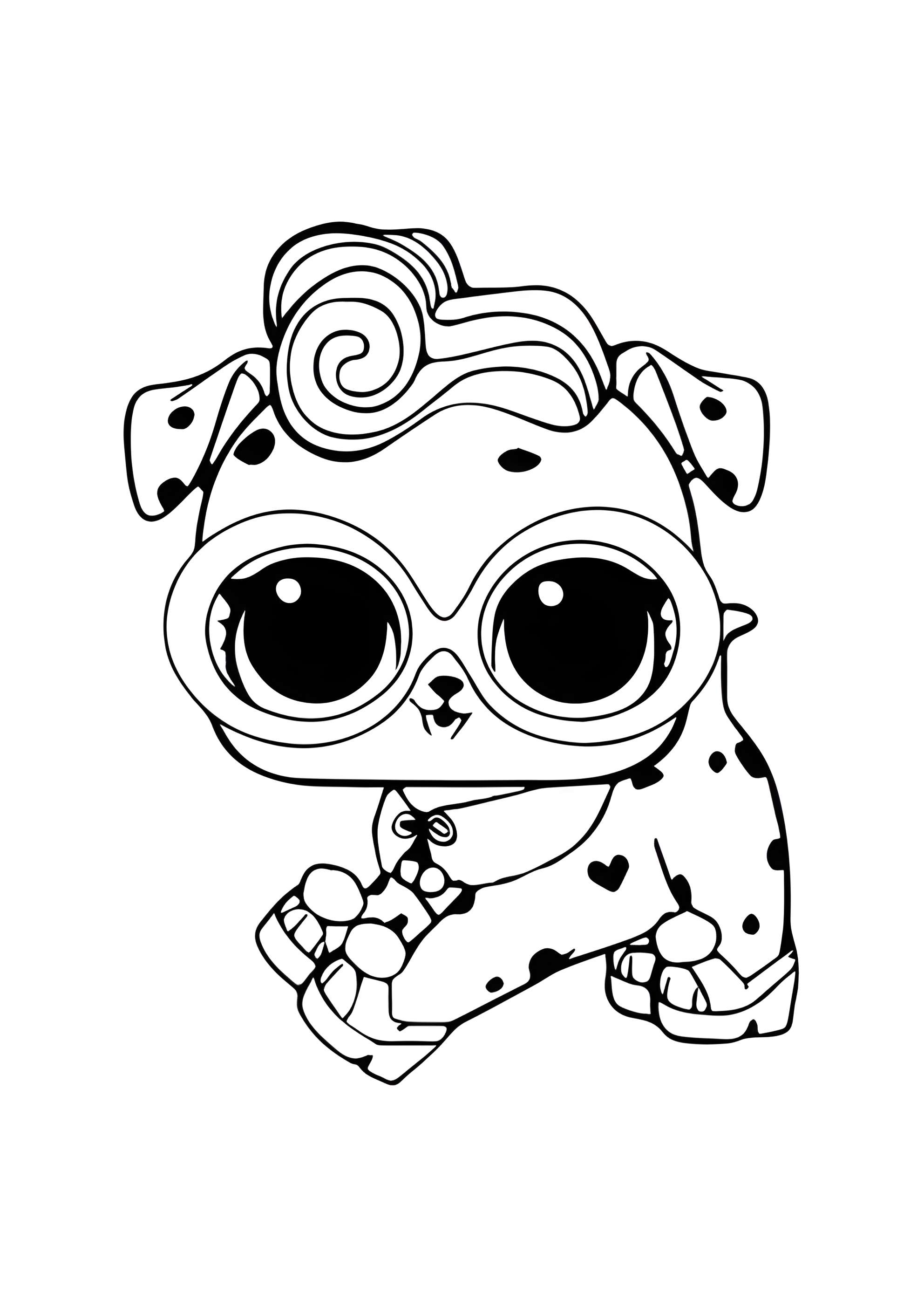 Раскраска ЛОЛ петс Долматинец