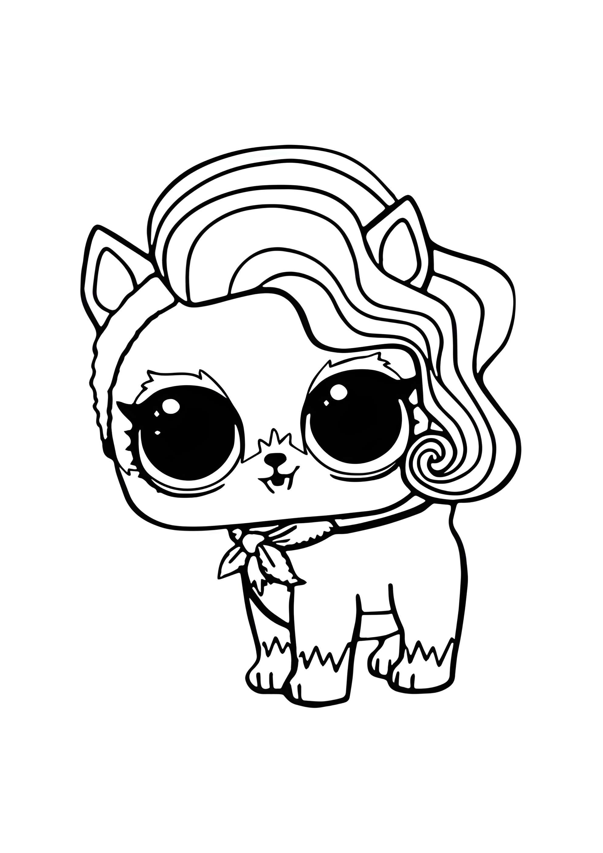 Раскраска ЛОЛ петс щенок Скаут