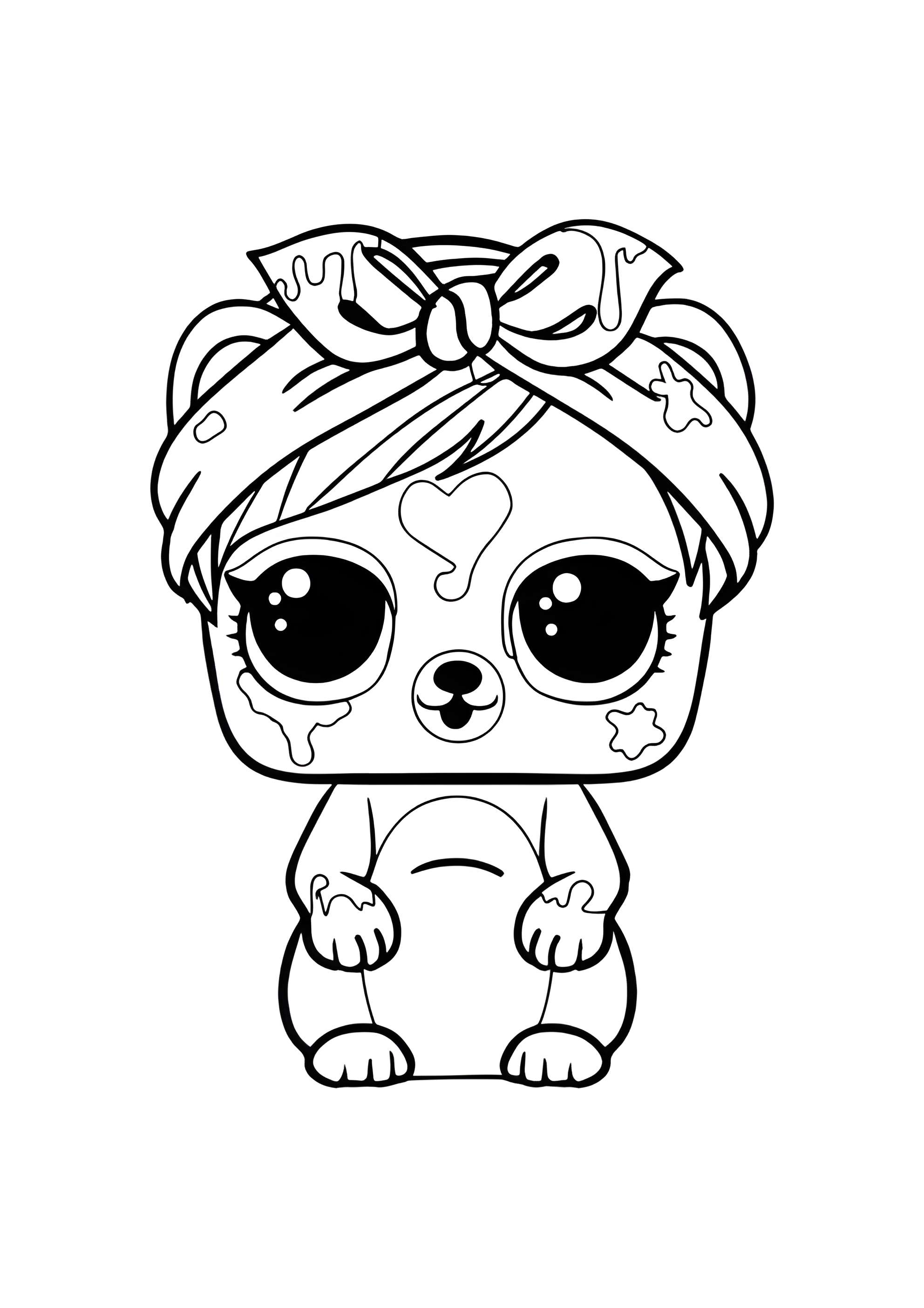 Раскраска ЛОЛ питомец белочка Брызги