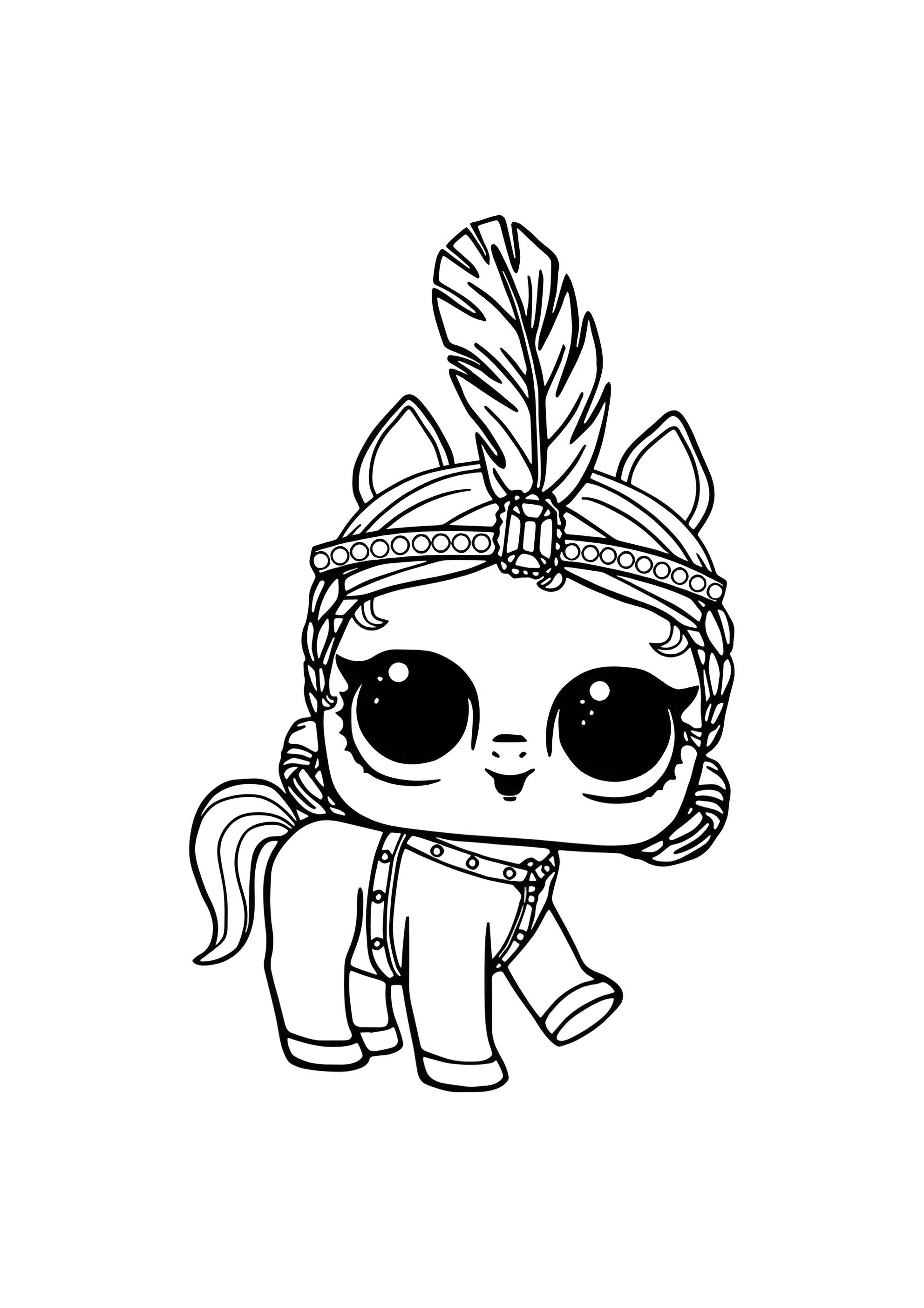 Раскраска ЛОЛ питомец пони Танцовщица