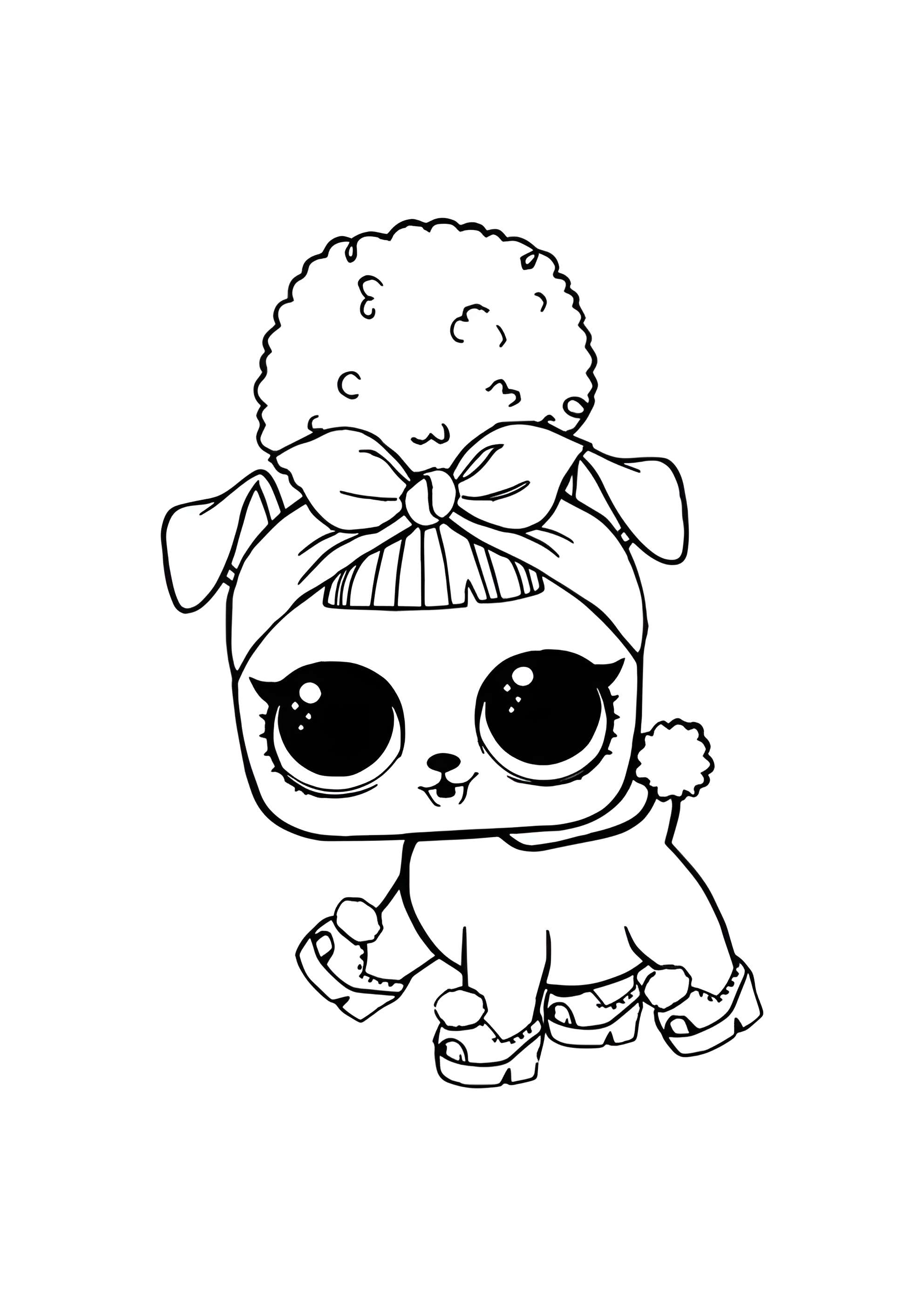 Раскраска ЛОЛ питомец щенок Пчёл
