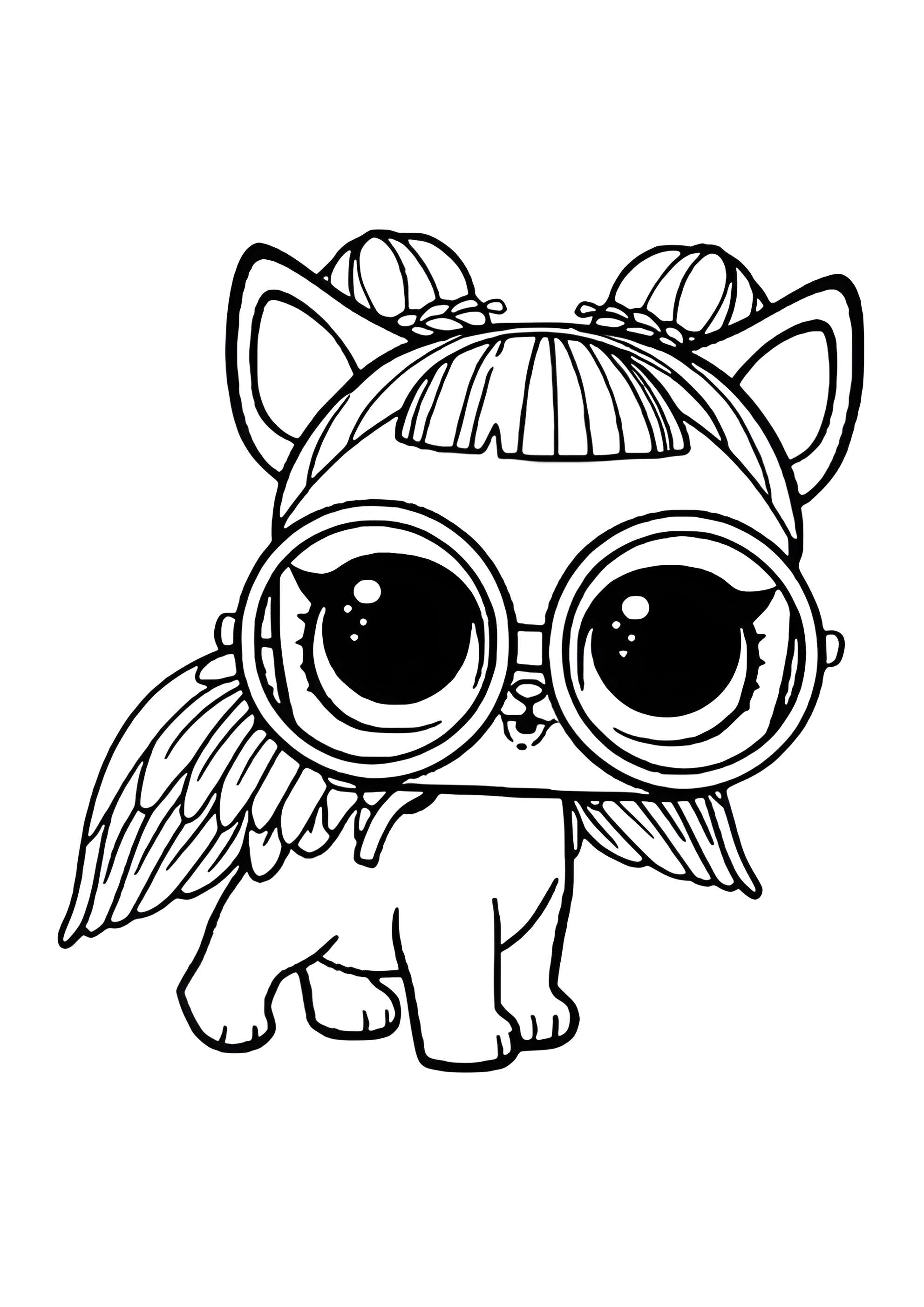 Раскраска ЛОЛ питомец щенок Сахарок