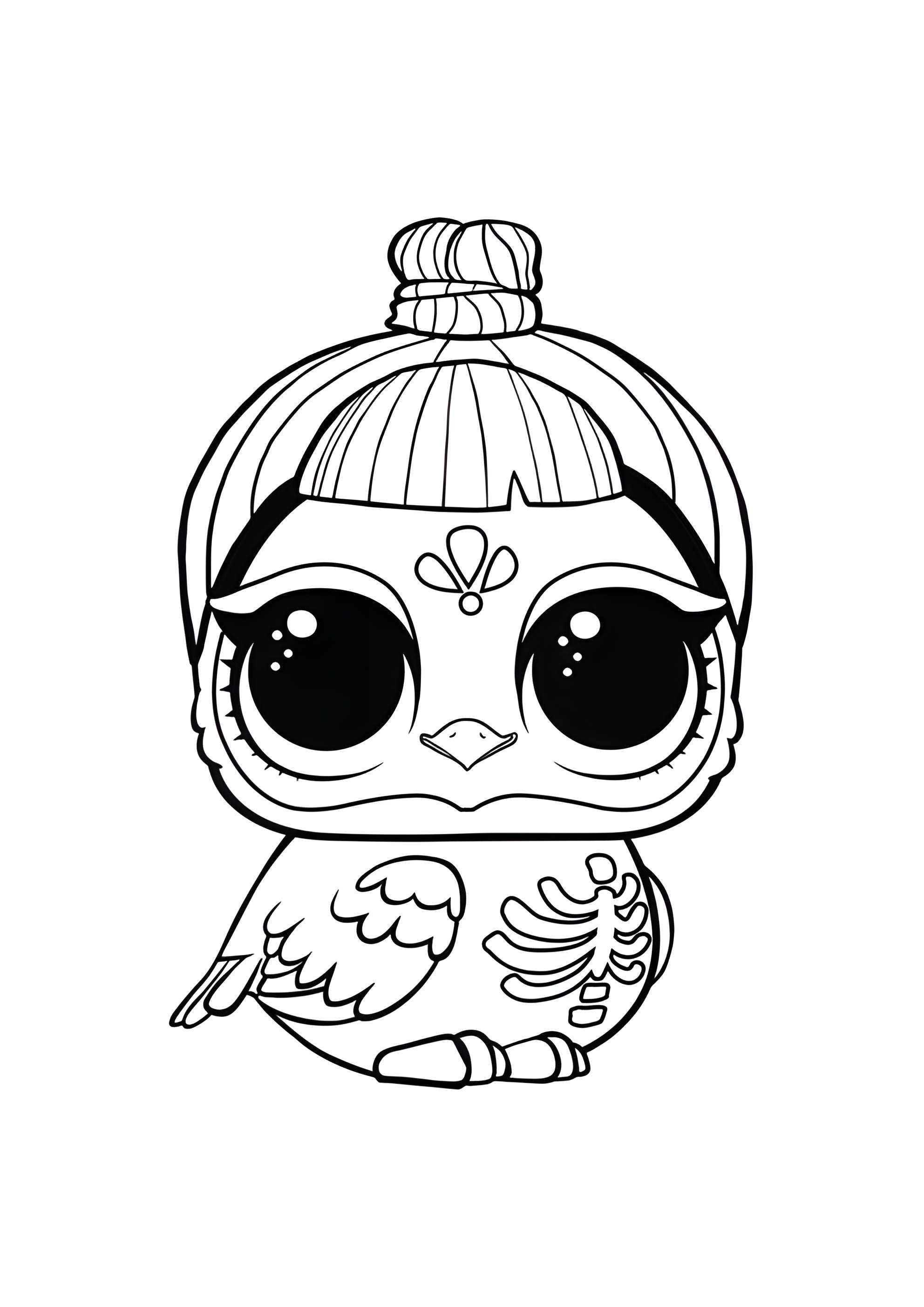 Раскраска ЛОЛ питомец сова Полночь