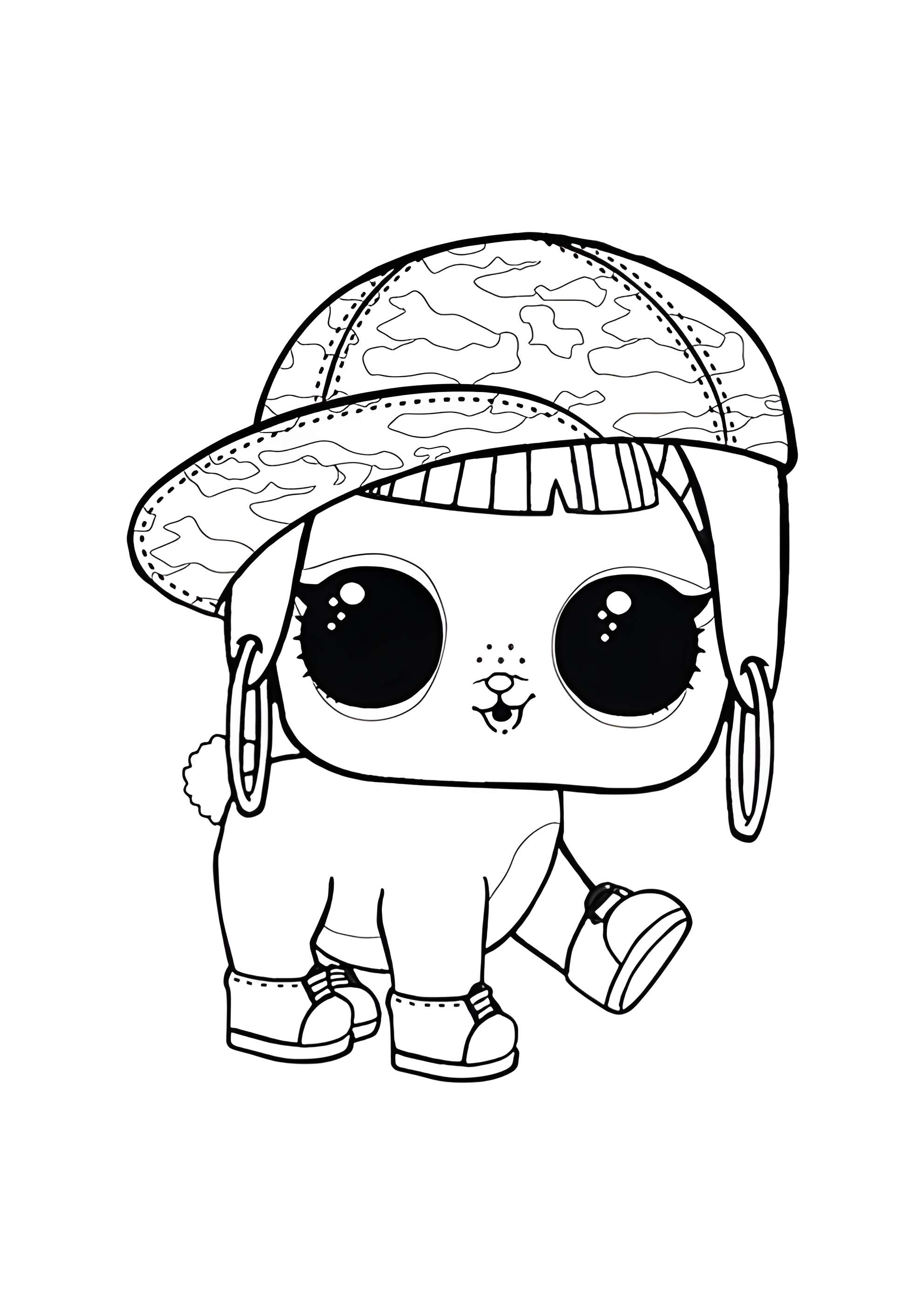 Раскраска ЛОЛ питомец зайка-рэпер