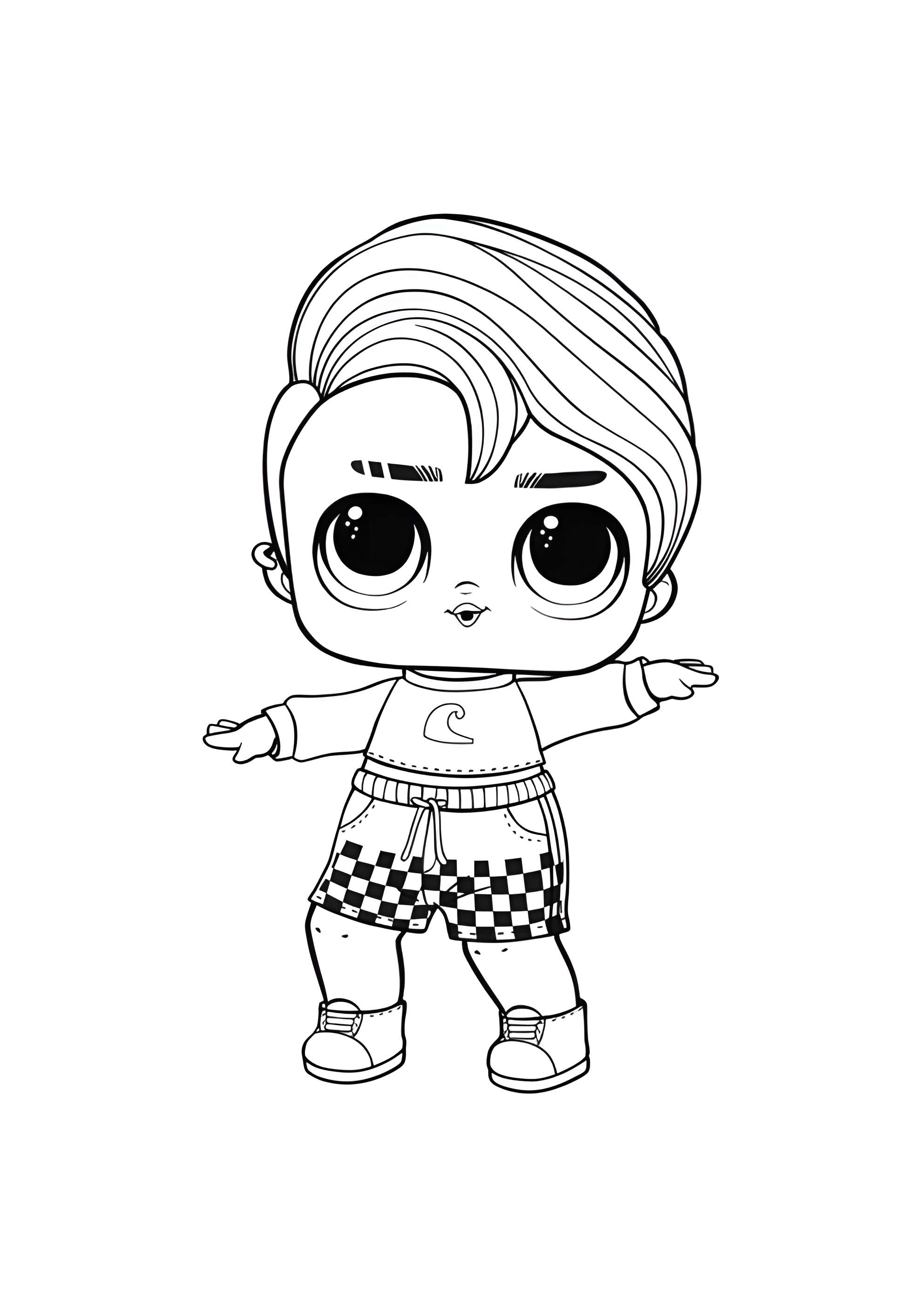 Раскраска ЛОЛ Плянжный мальчик
