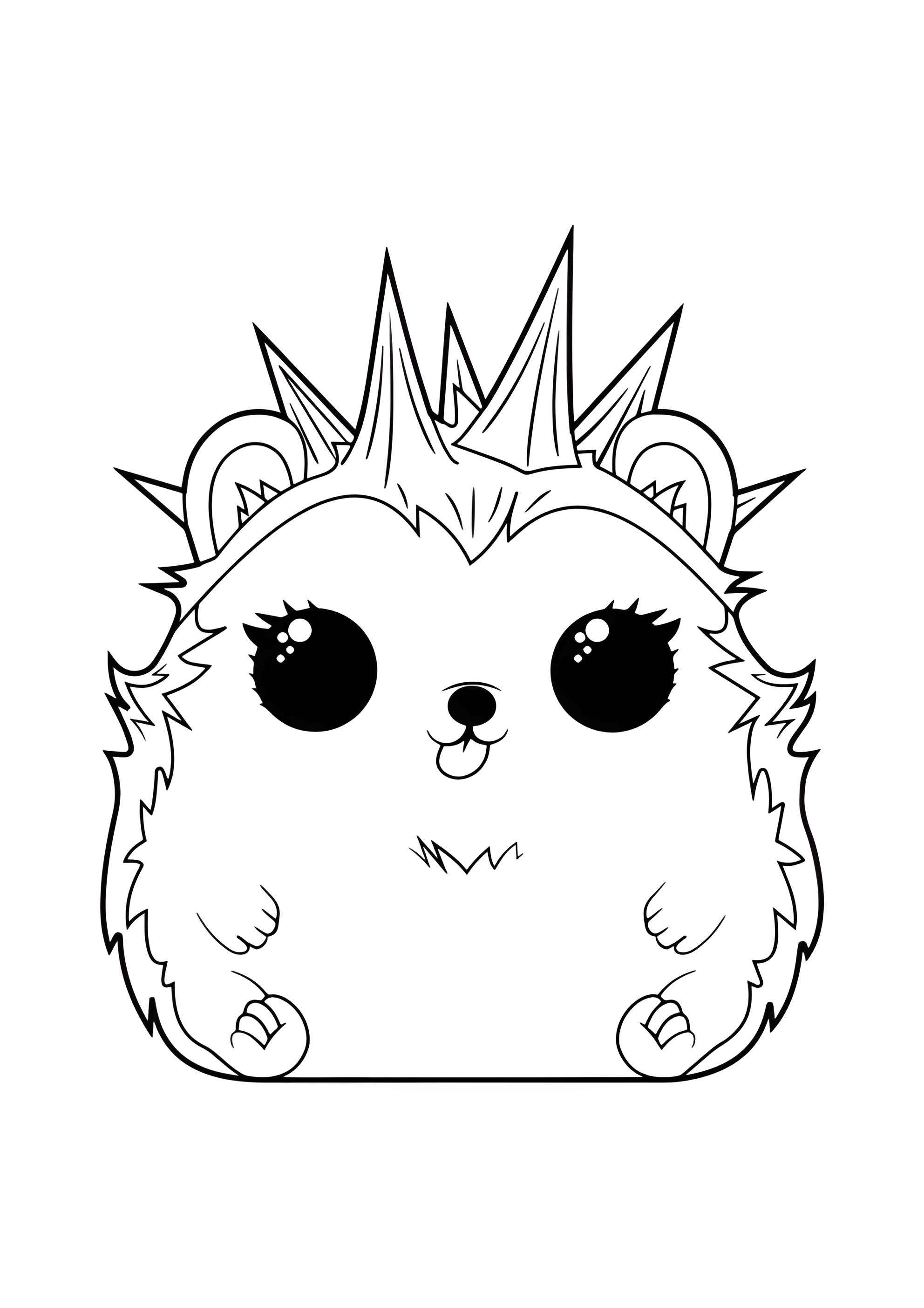 Раскраска ЛОЛ редкий питомец ёжик Чики