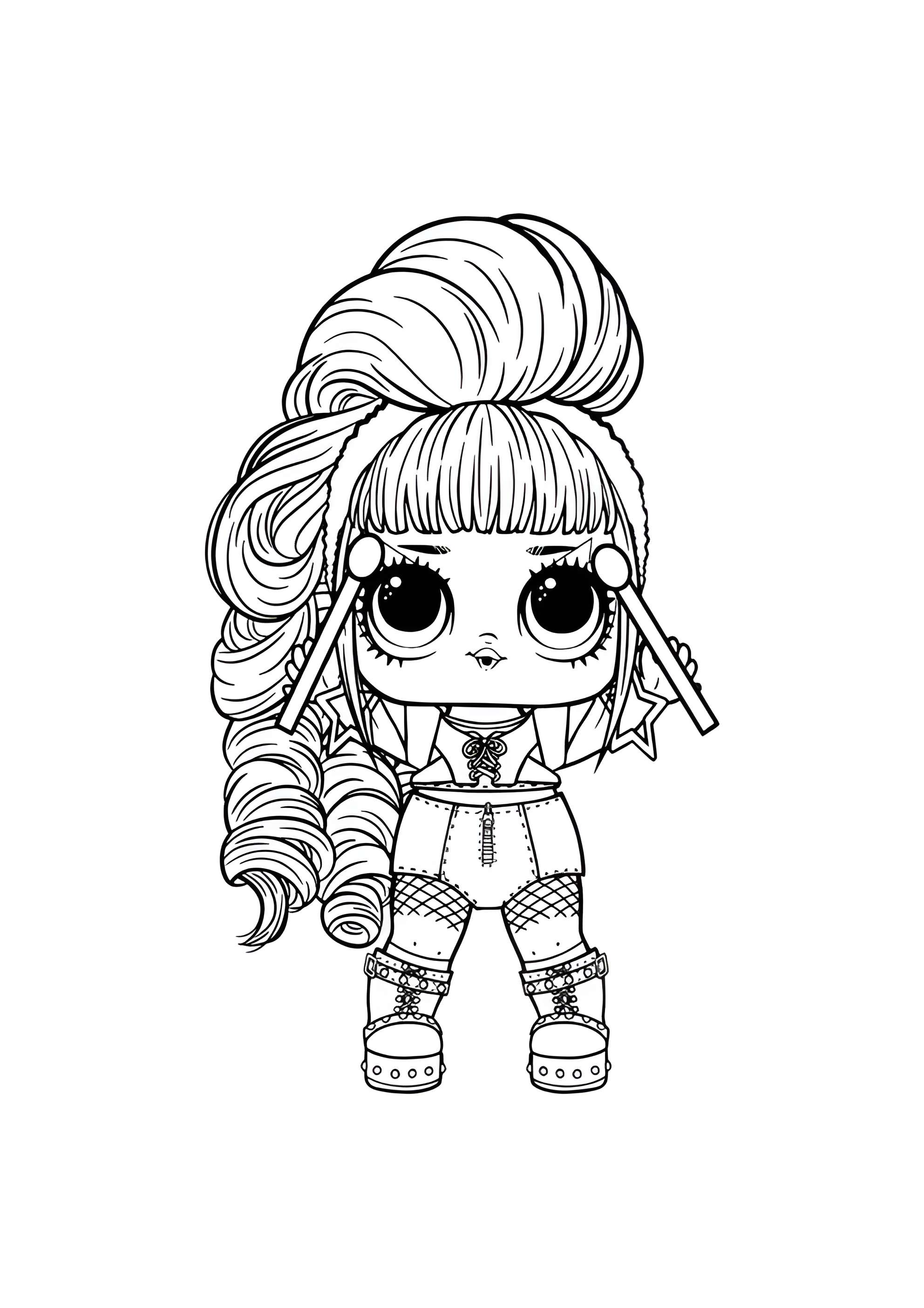 Раскраска ЛОЛ ремикс королева Палочки