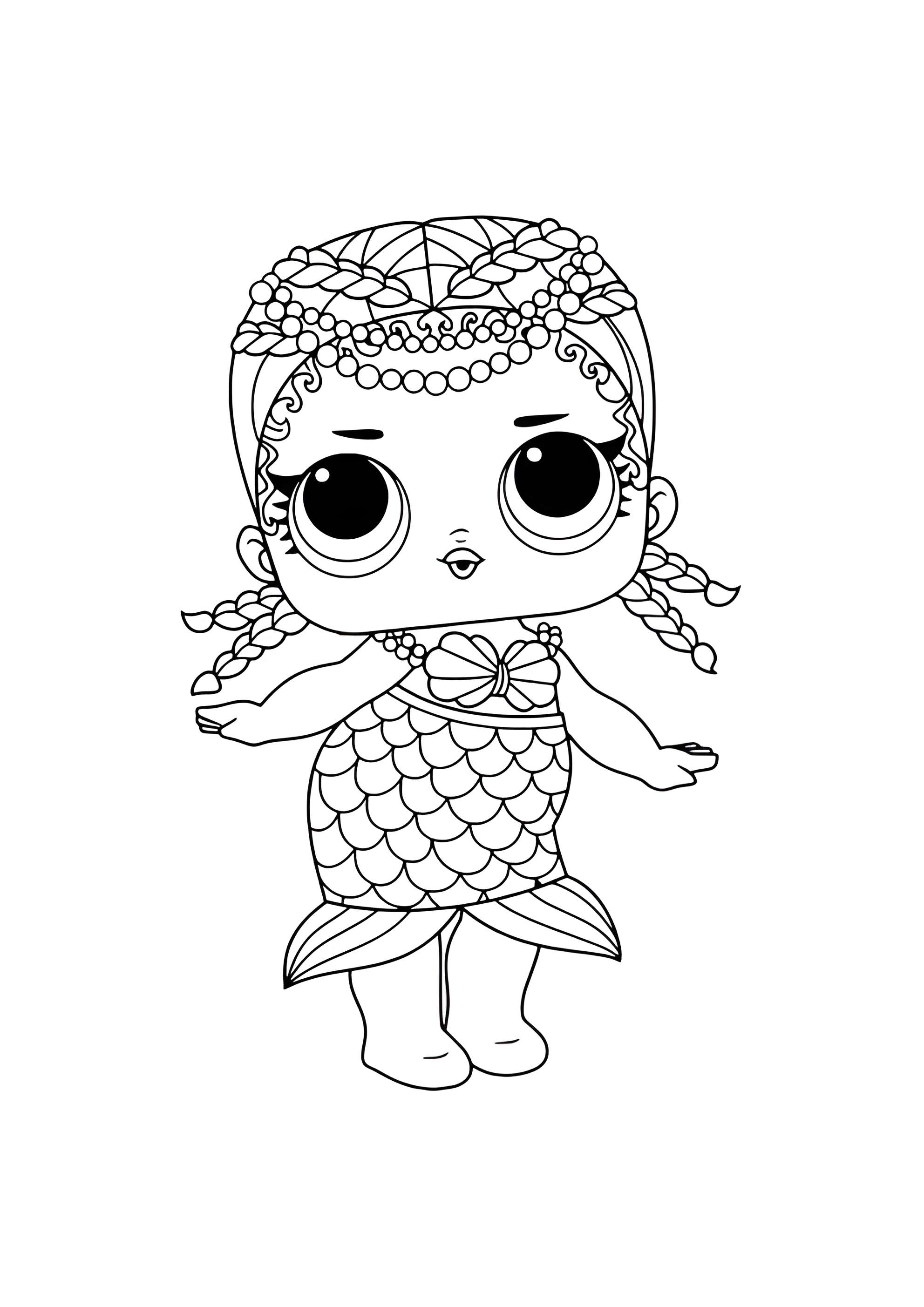 Раскраска ЛОЛ Русалочка