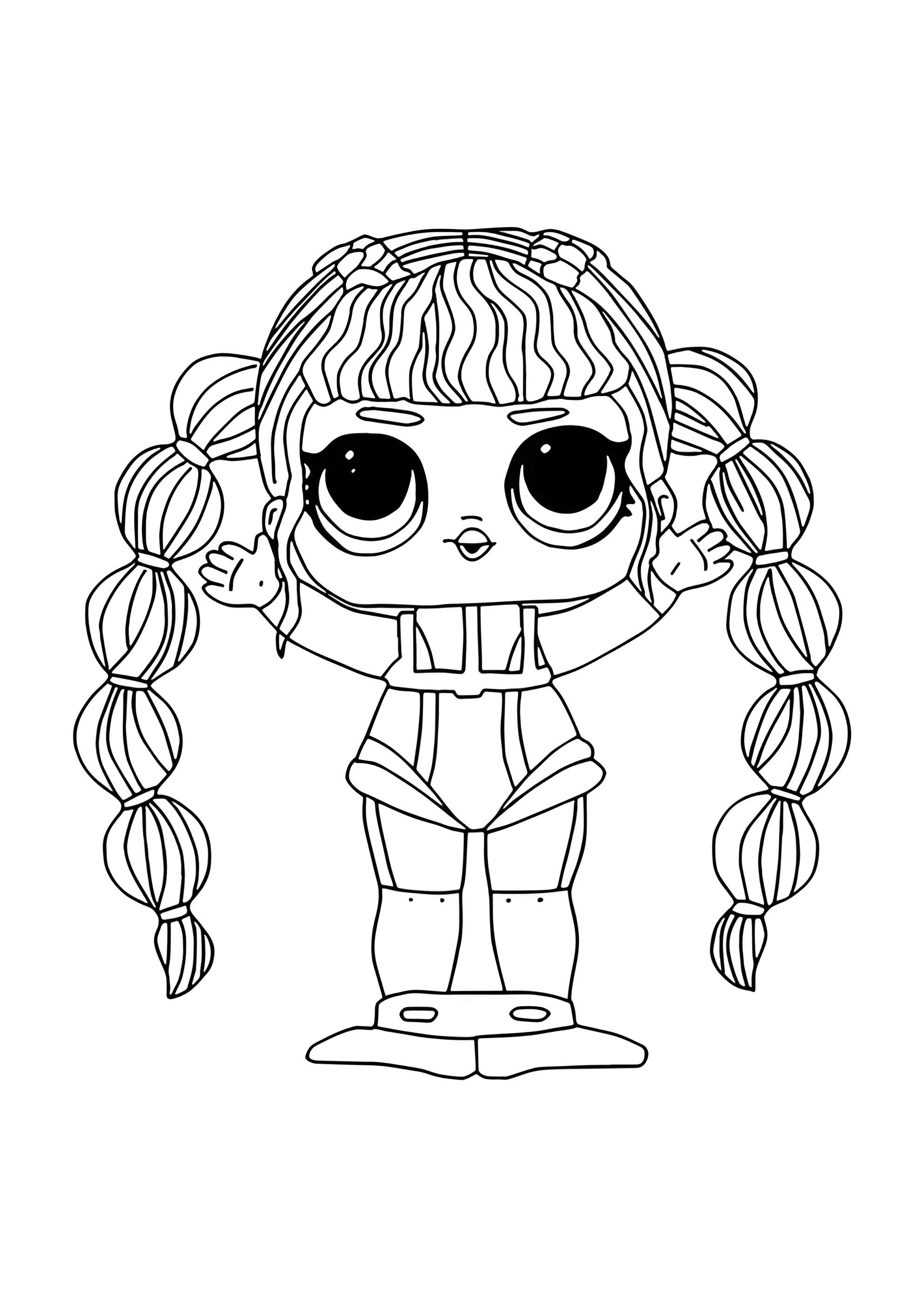 Раскраска ЛОЛ с волосами Скуба-дайвер