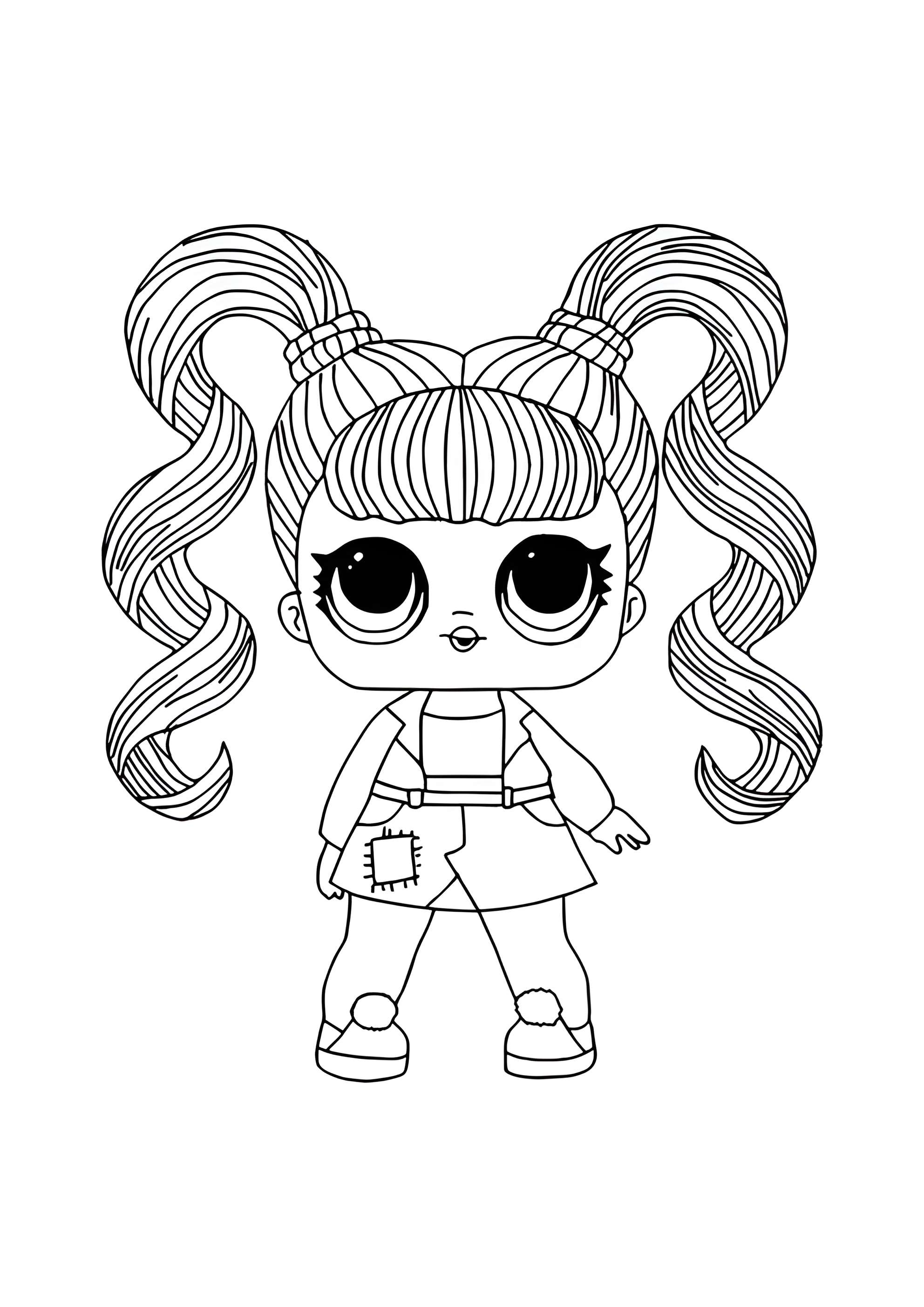 Раскраска ЛОЛ с волосами Желейное варенье