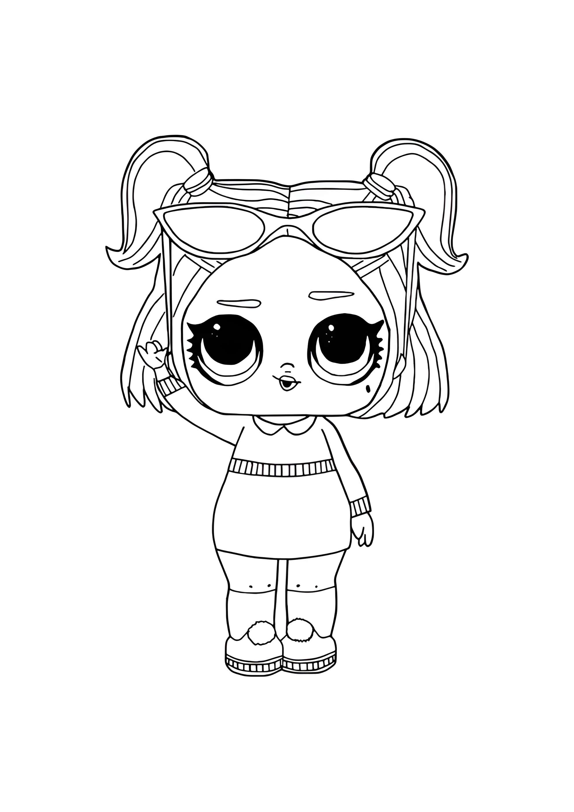 Раскраска ЛОЛ сестричка Закат