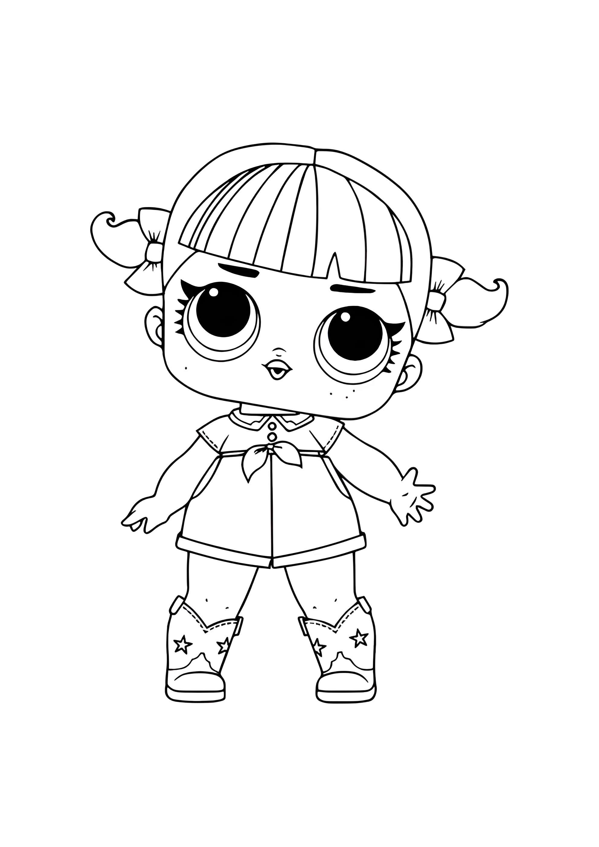 Раскраска ЛОЛ сестрёнка Танцовщица