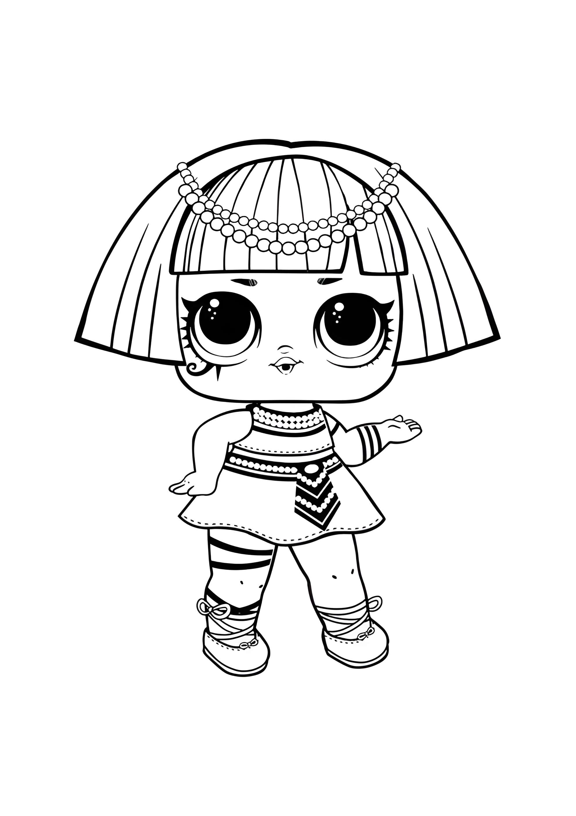 Раскраска ЛОЛ старшая сестричка Фараон