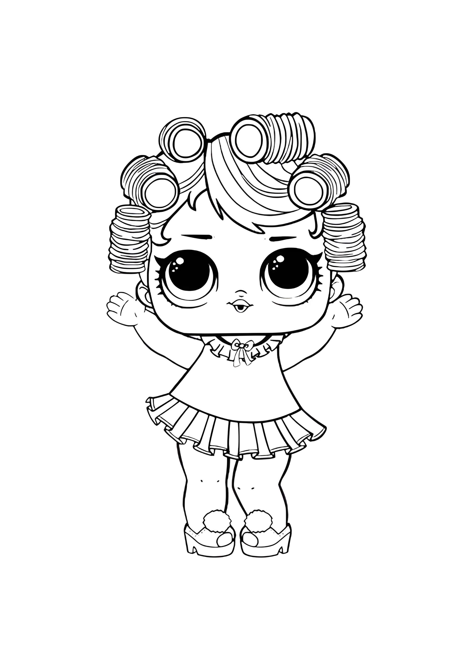 Раскраска ЛОЛ старшая сестричка Куколка