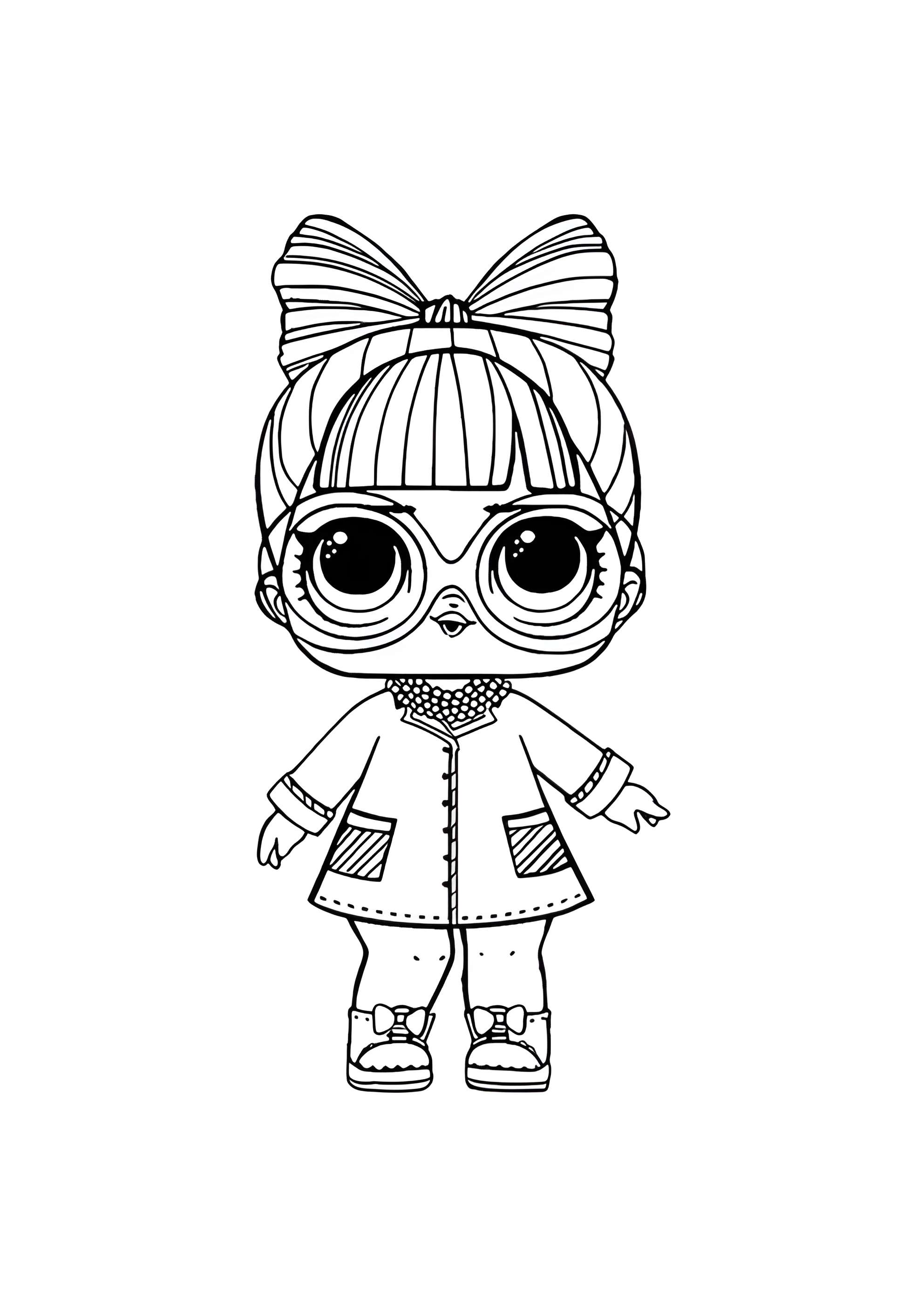 Раскраска ЛОЛ старшая сестричка Профессор
