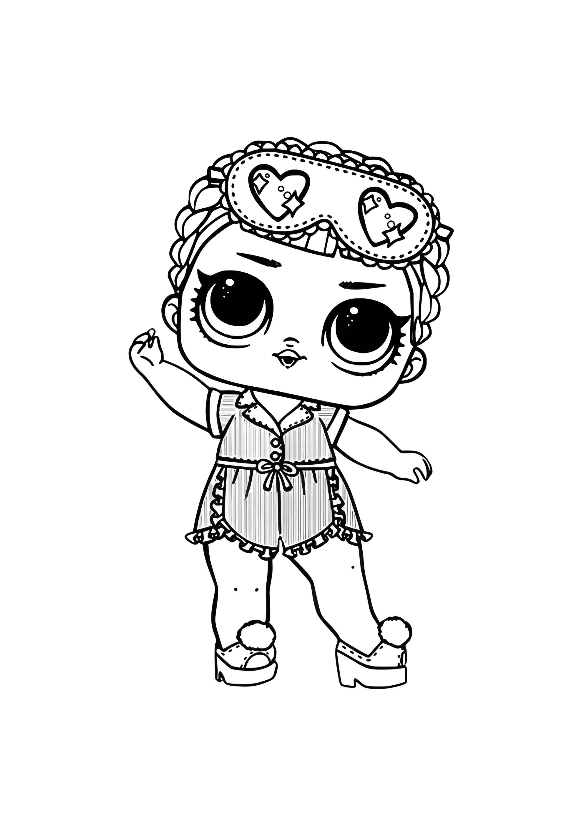 Раскраска ЛОЛ старшая сестрёнка Соня БиБи