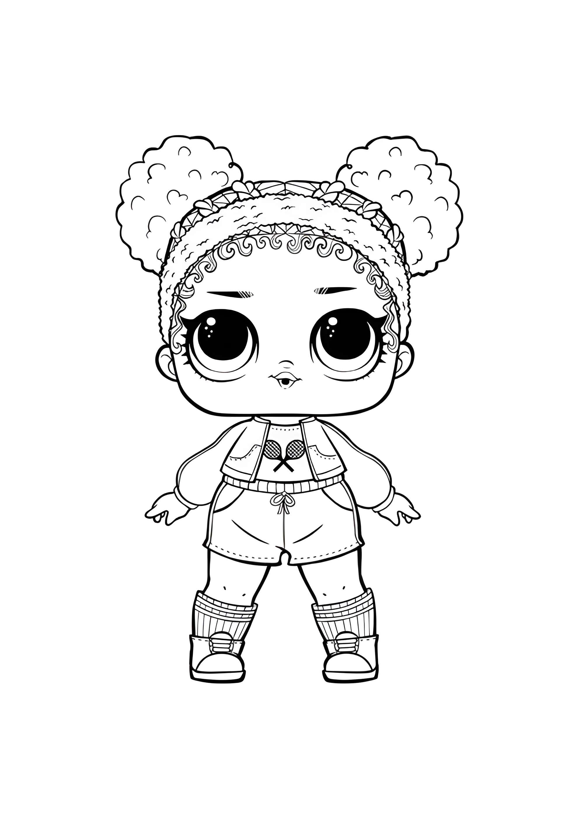 Раскраска ЛОЛ Теннисистка Чемпион