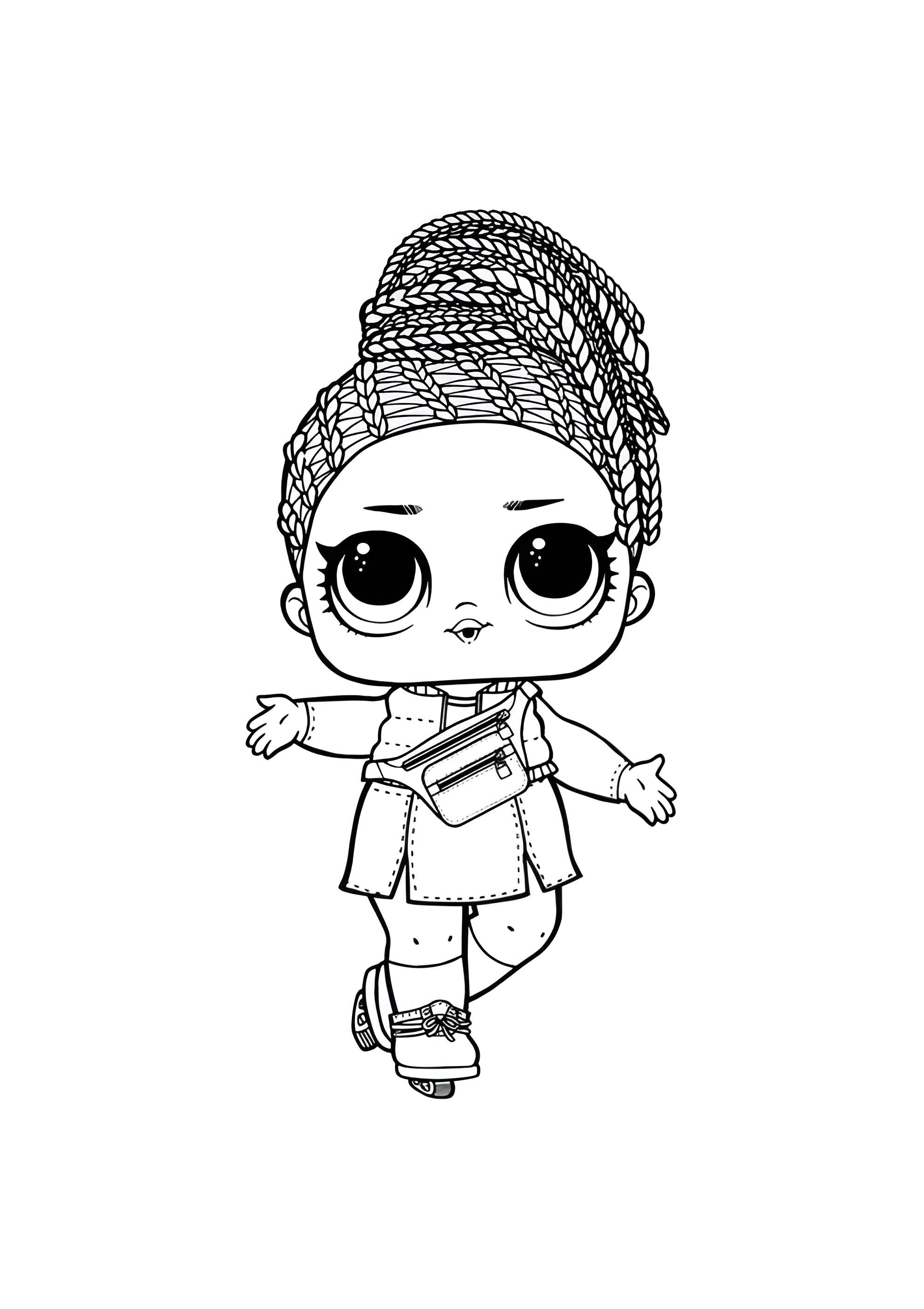 Раскраска ЛОЛ зимнее диско Фигура Восьмёрка