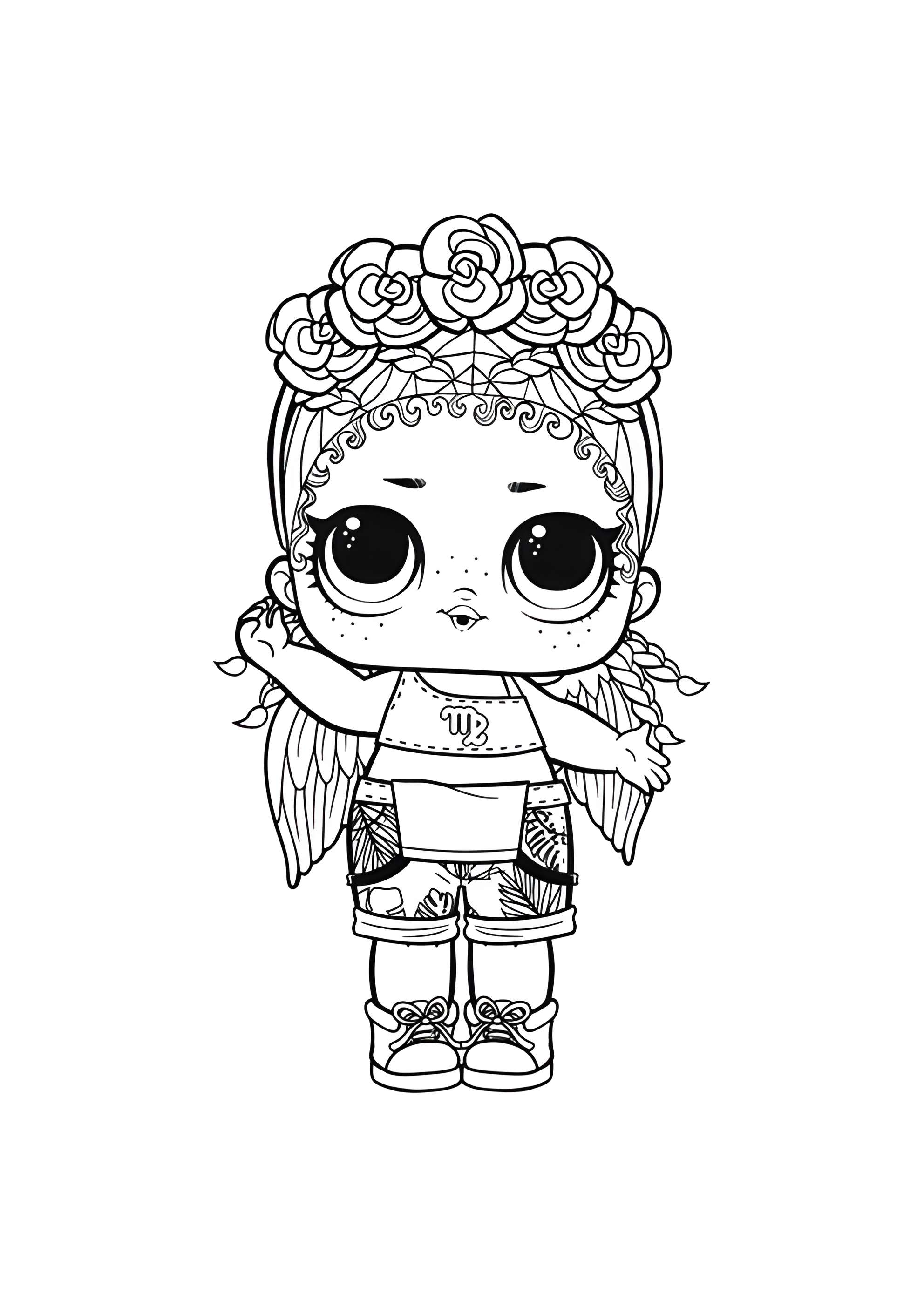 Раскраска ЛОЛ знак зодиака Дева