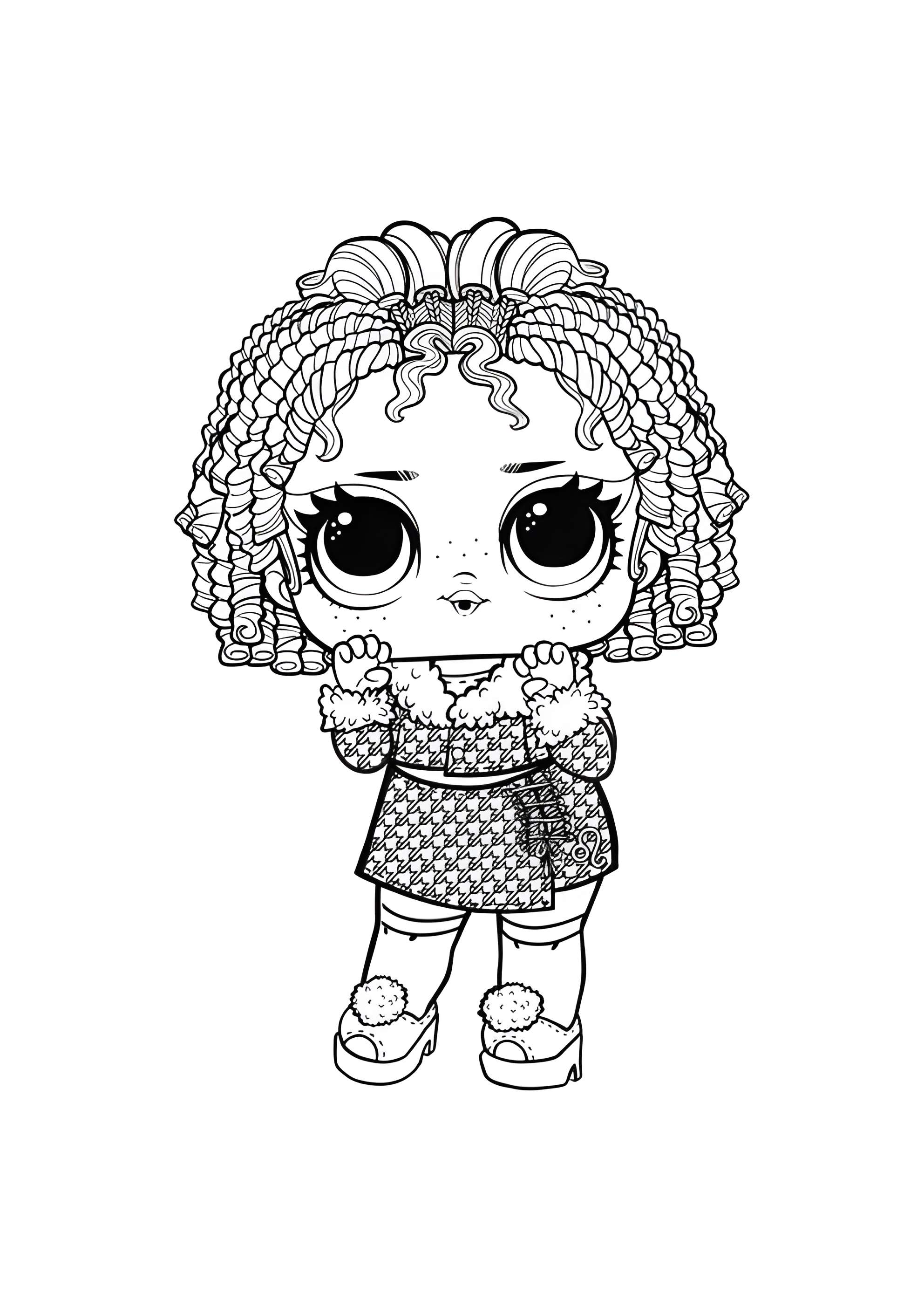 Раскраска ЛОЛ знак зодиака Лев