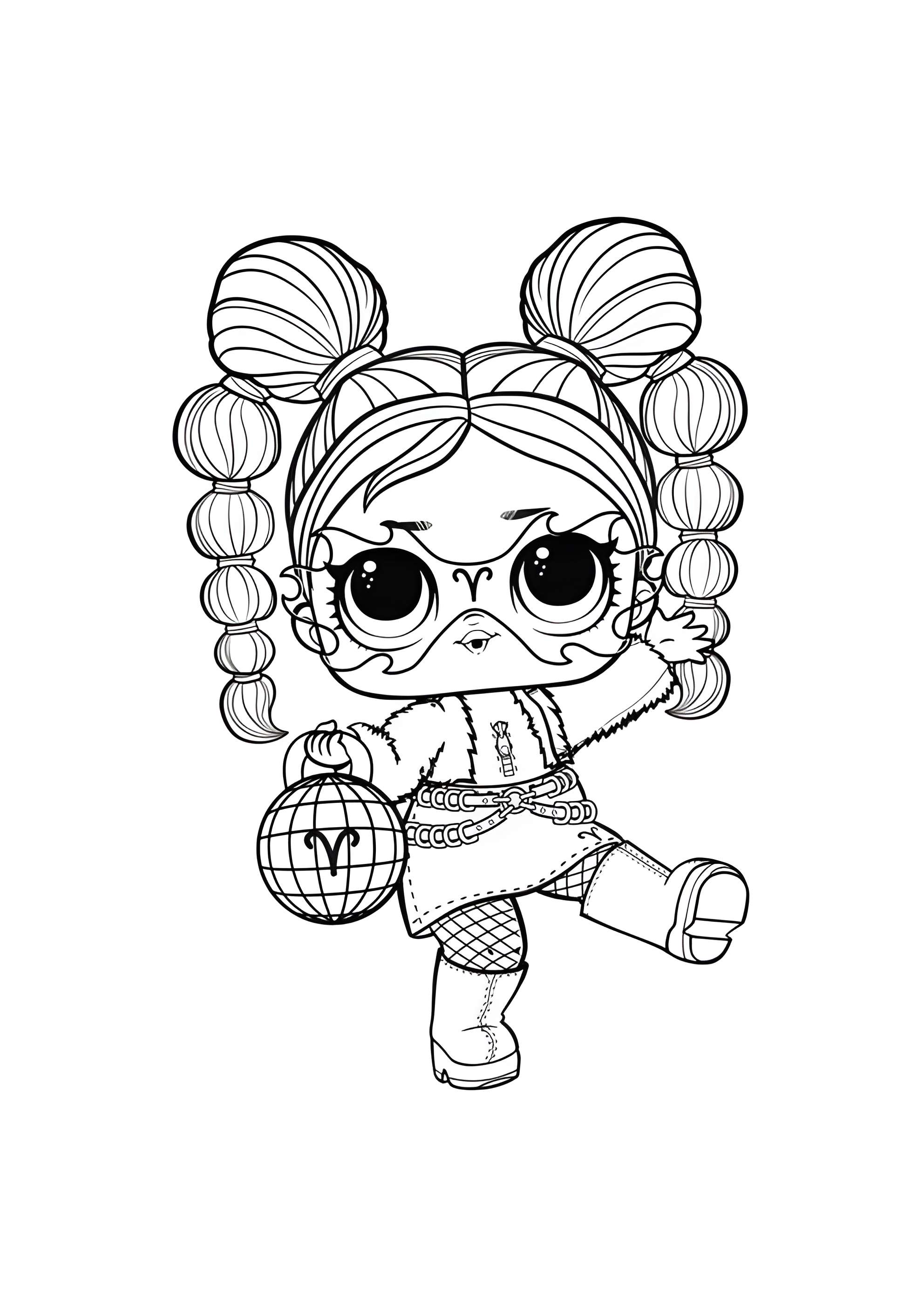 Раскраска ЛОЛ знак зодиака Овен