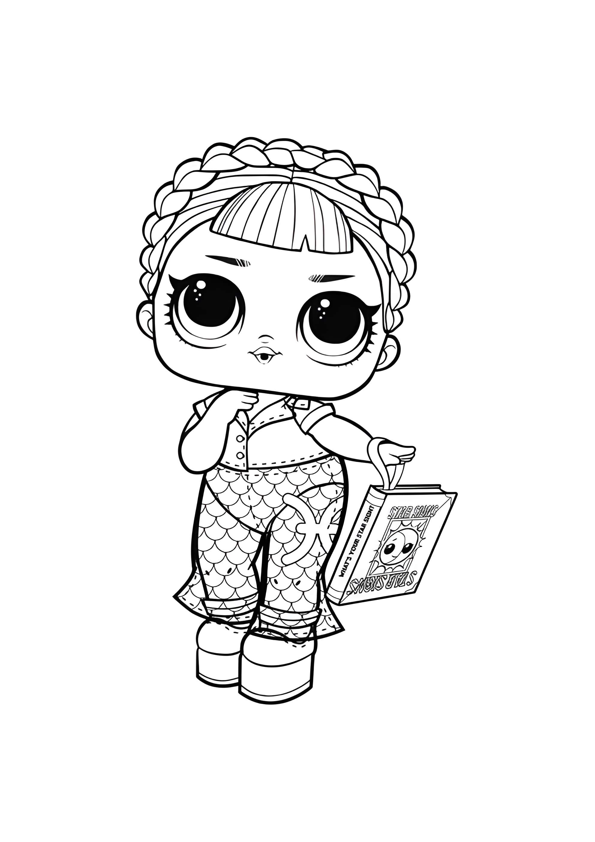 Раскраска ЛОЛ знак зодиака Рыбы