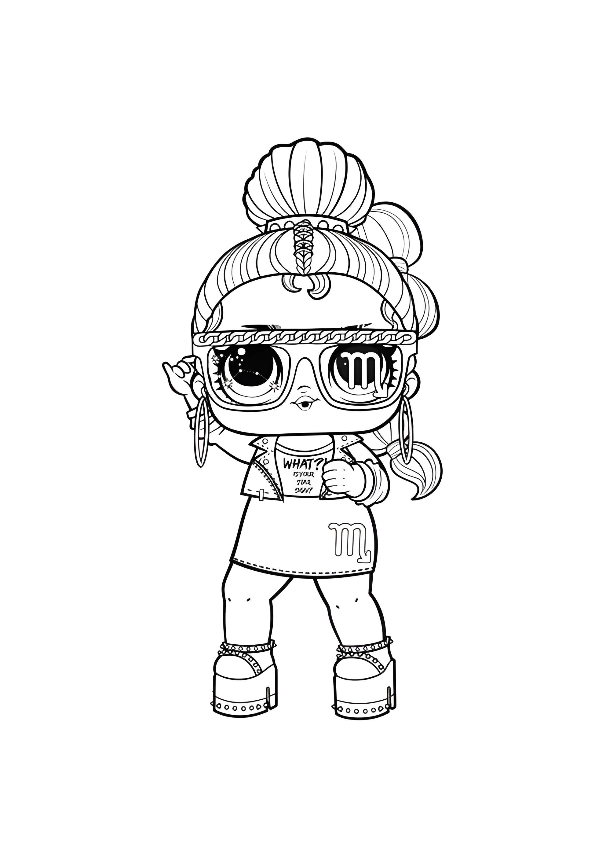 Раскраска ЛОЛ знак зодиака Скорпион