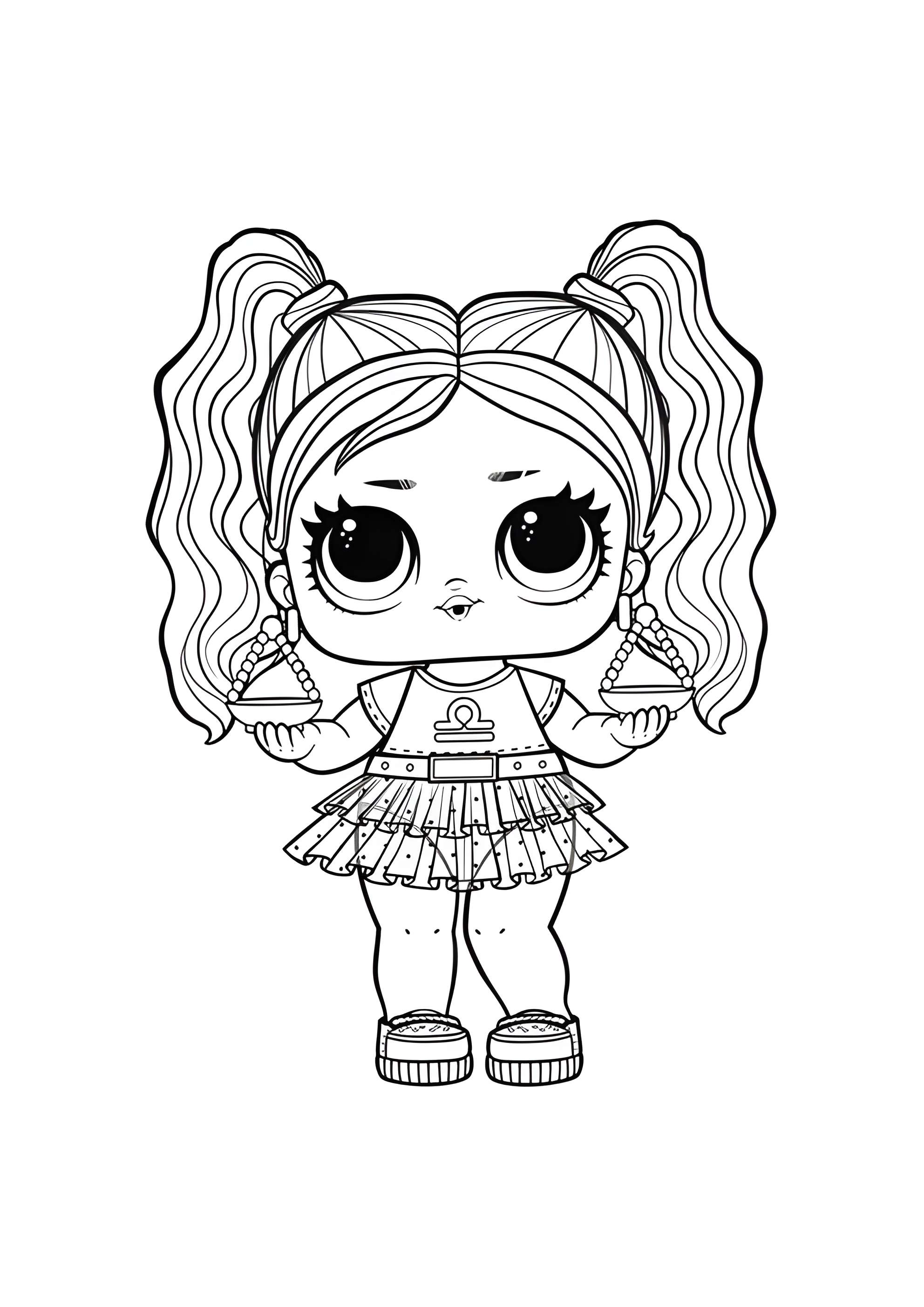 Раскраска ЛОЛ знак зодиака Весы