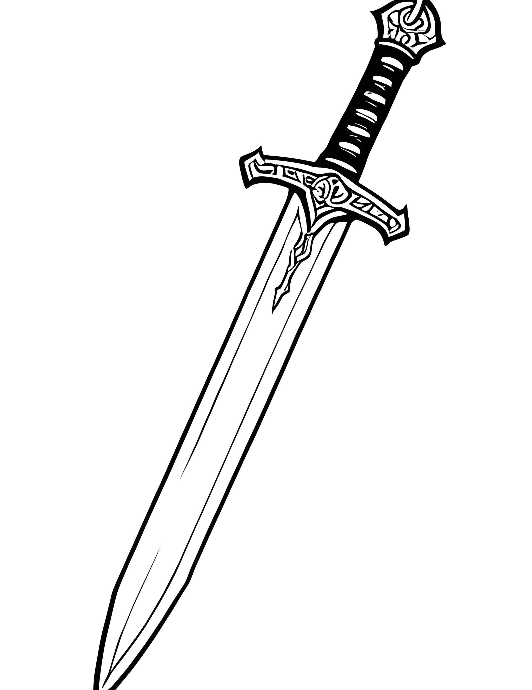 Раскраска Меч 10